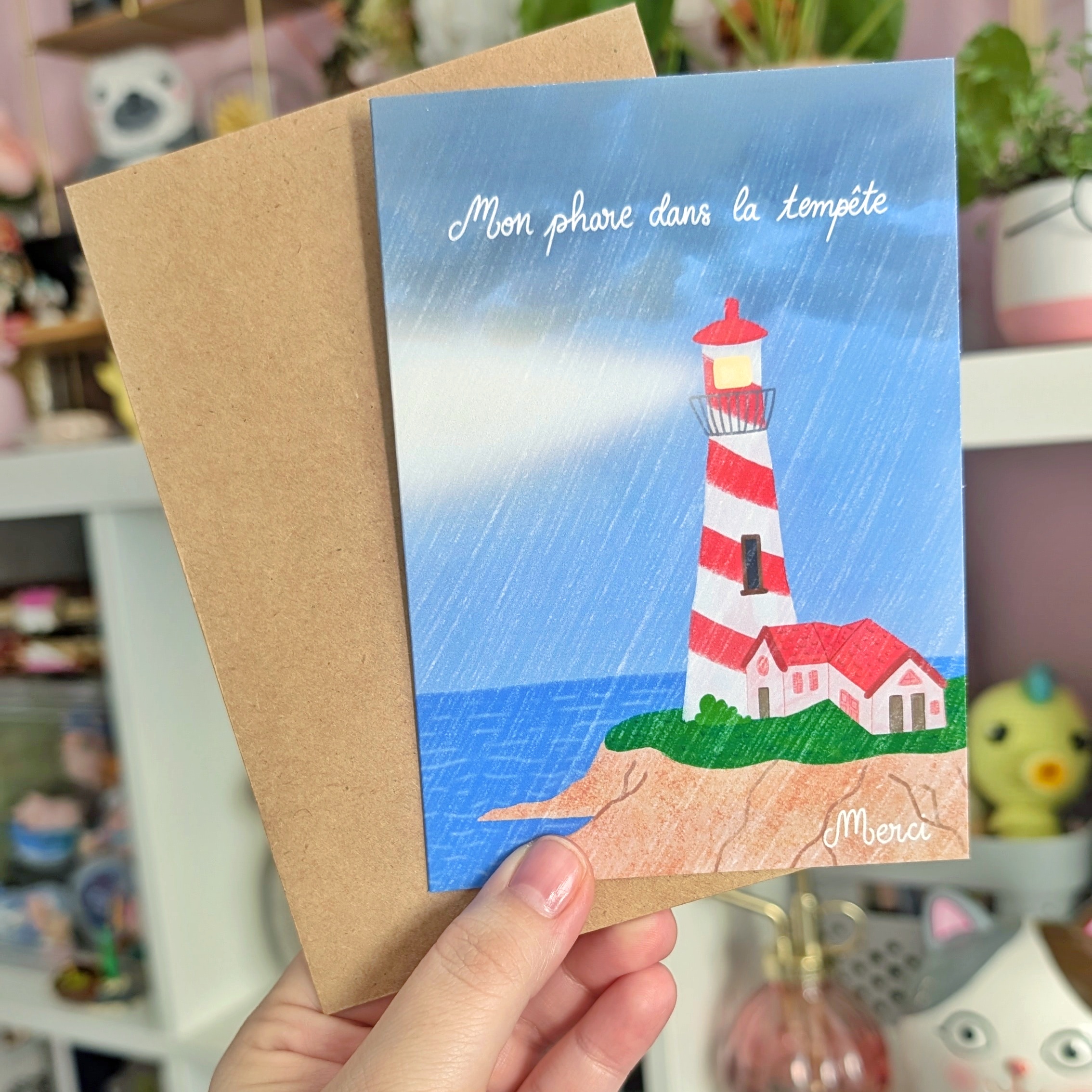 Carte de vœux - Mon phare dans la tempête