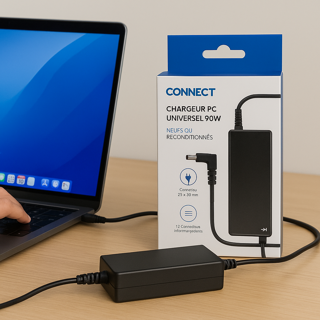 CHARGEUR PC UNIVERSEL - CONNECT- MC-CP90W 90W (17 EMBOUTS)