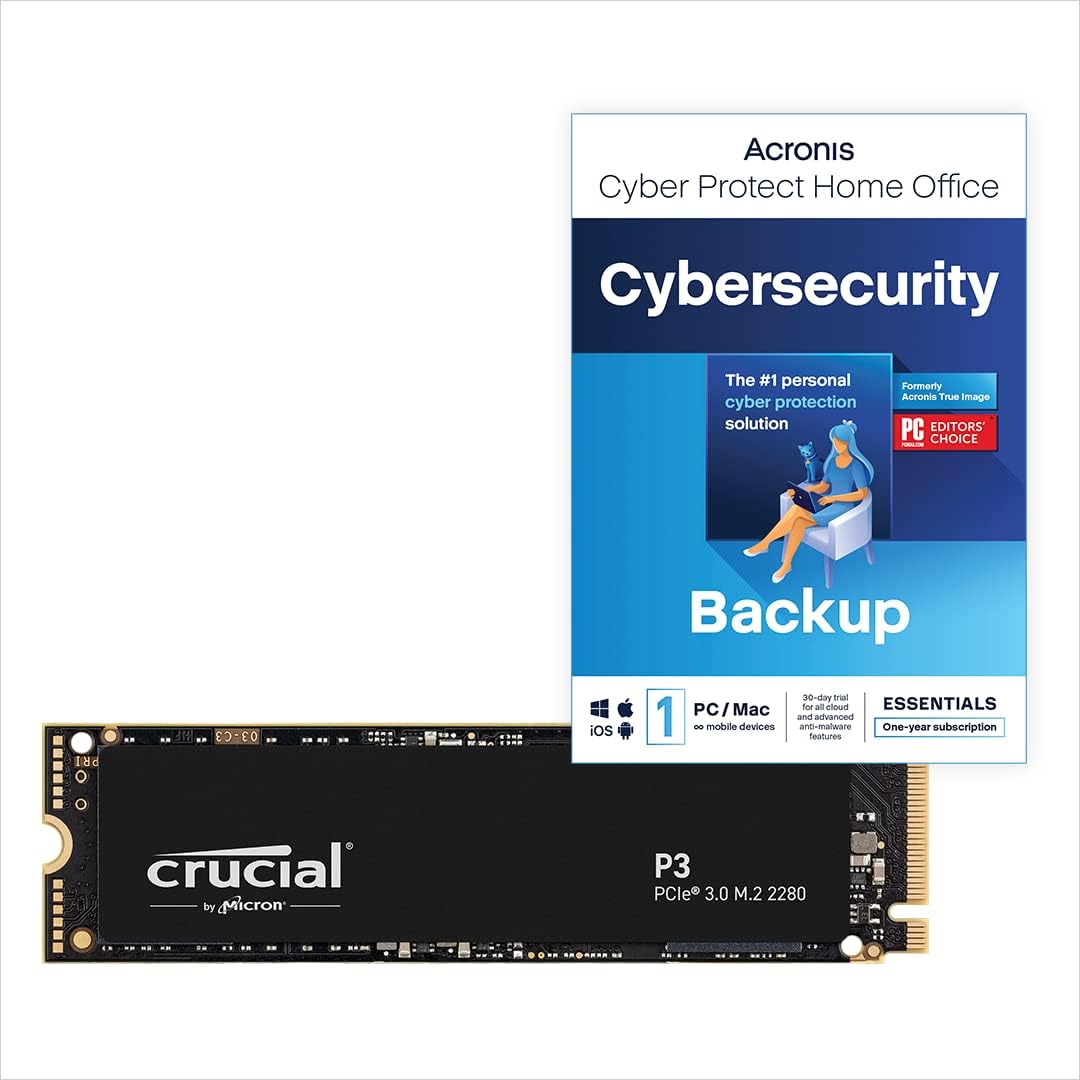 Crucial P3 1To M.2 PCIe Gen3 NVMe SSD interne - Jusqu’à 3500Mo/s