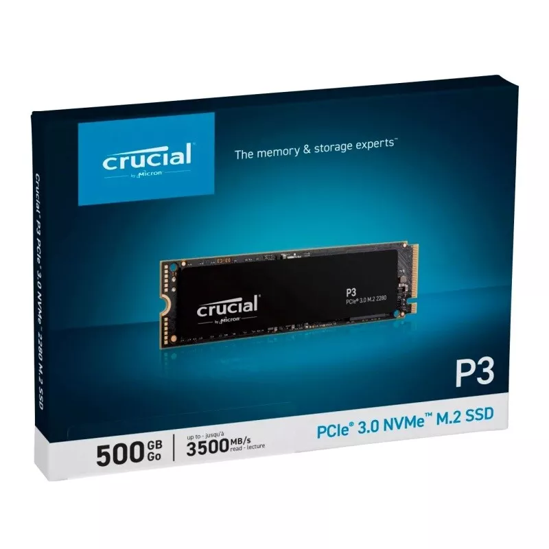 Crucial P3 1To M.2 PCIe Gen3 NVMe SSD interne - Jusqu’à 3500Mo/s