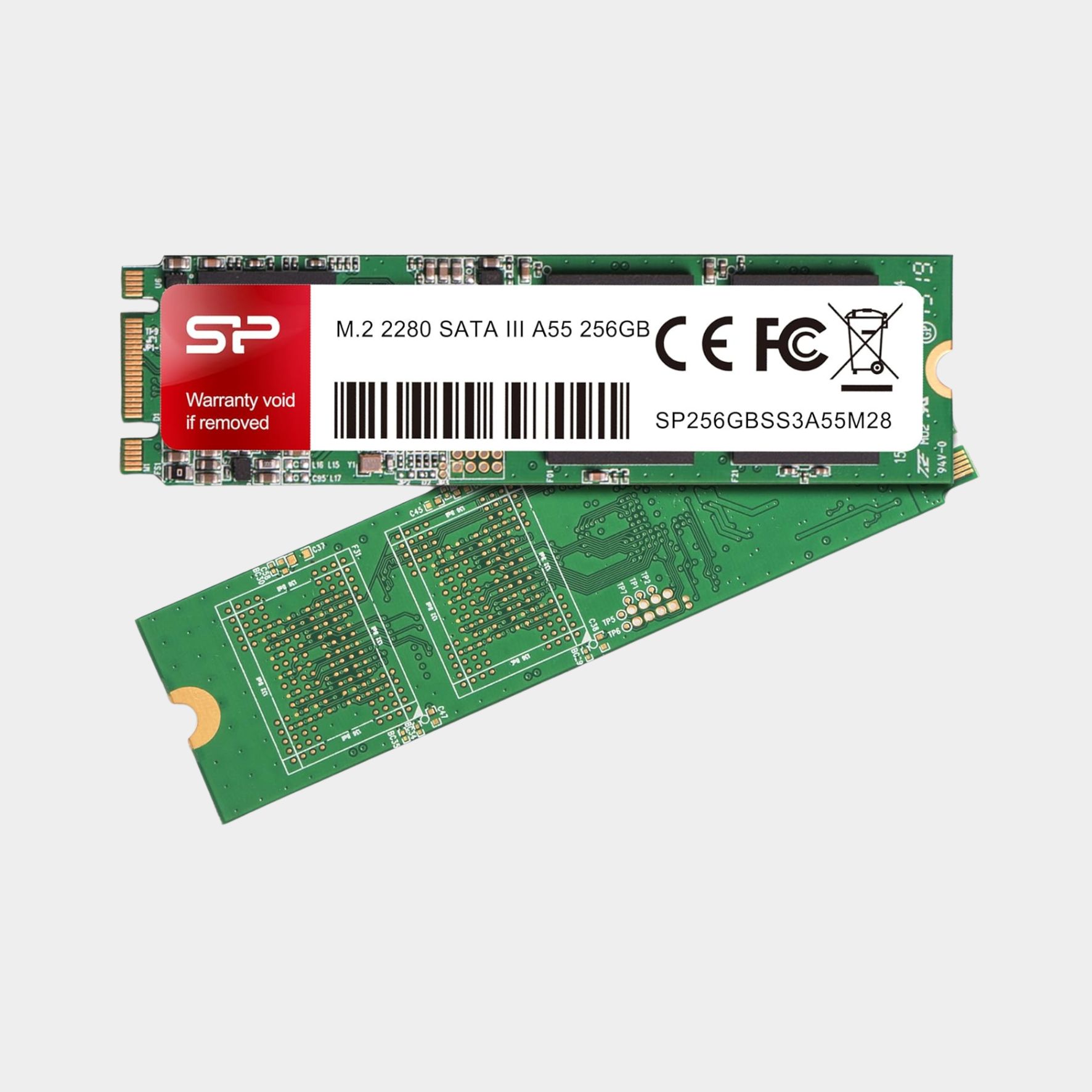 Silicon Power SP - SSD Disque Dur Interne Solide Ace A55 M.2 2280 (3D NAND Flash) 256 Go SATA III 6 Gbit/s
