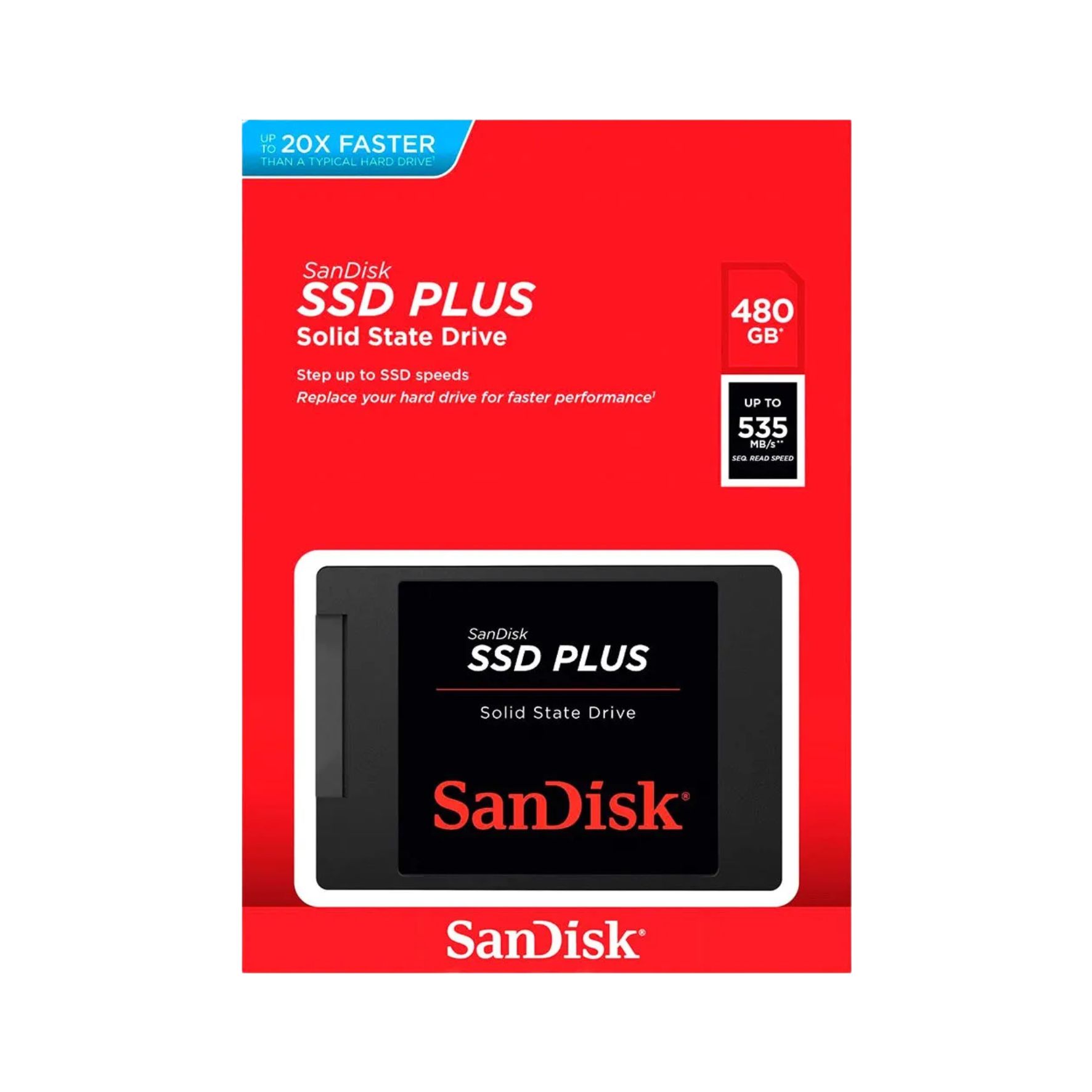SanDisk SSD PLUS 480 GB SATA III 2.5-Inch Internal Solid State Drive SDSSDA-480G-G26