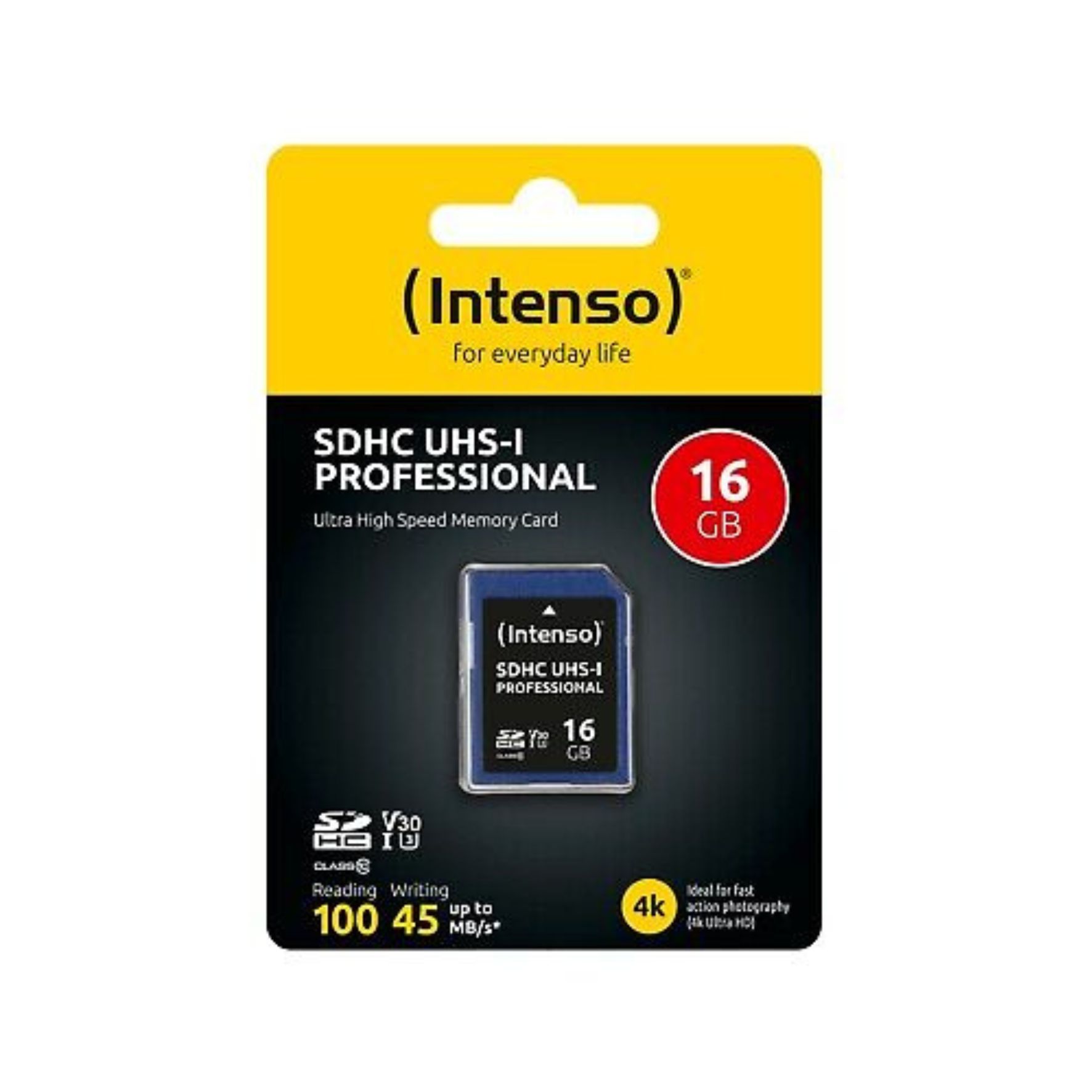 Intenso SDHC Carte mémoire 16GB Class 10 UHS-I Professionel