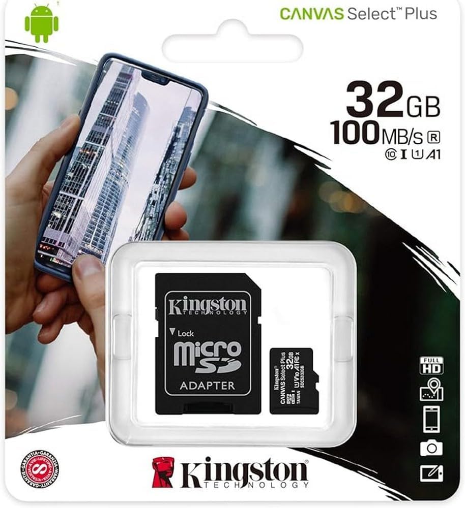 Kingston Canvas Select Plus Carte Micro SD SDCS2 Class 10 + Adaptateur inclus