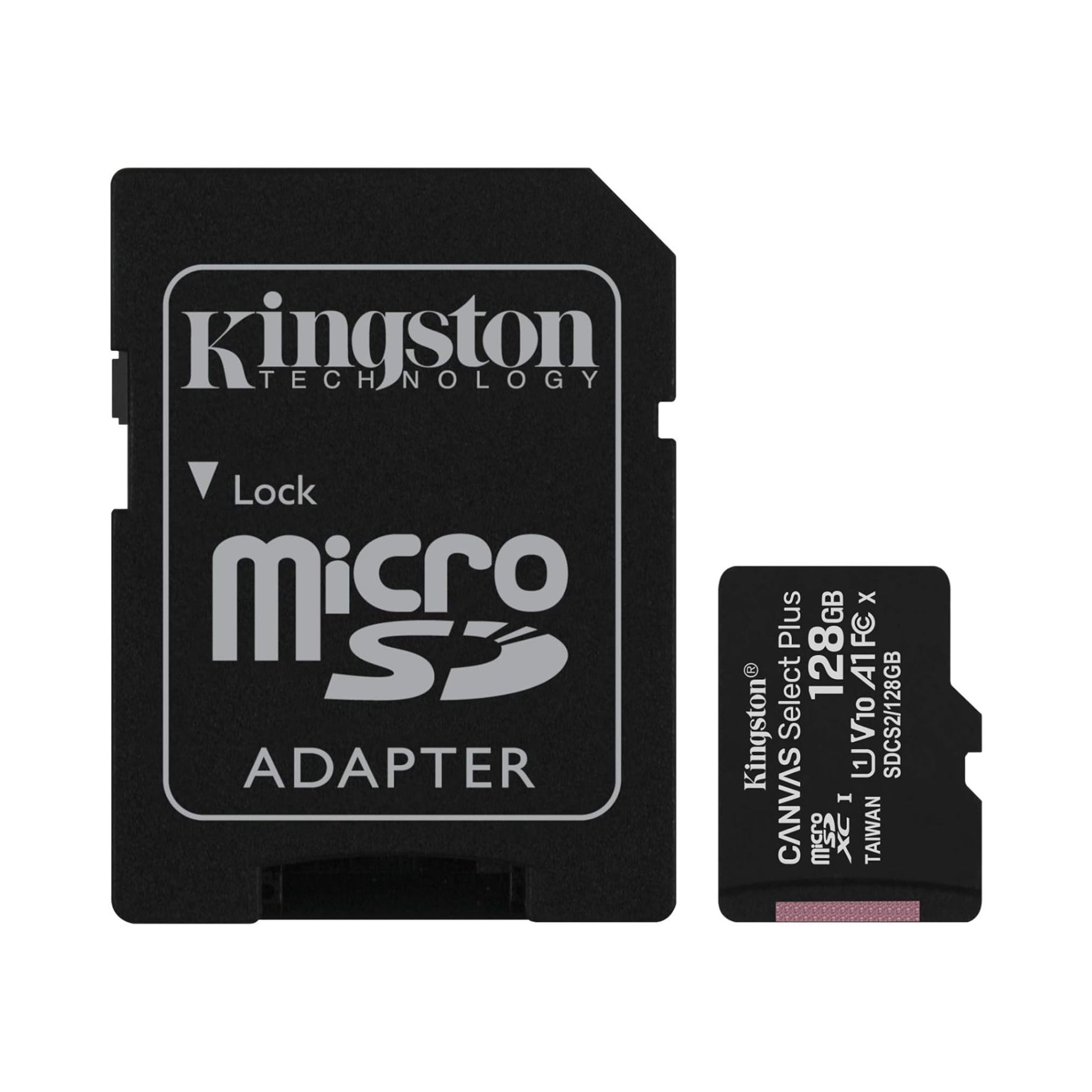 Kingston Canvas Select Plus Carte Micro SD SDCS2 Class 10 + Adaptateur inclus