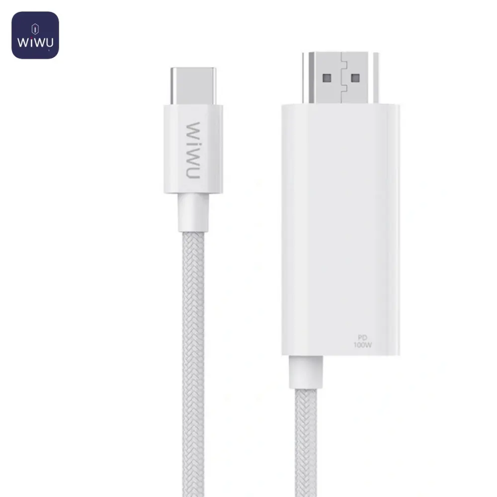 Wiwu - Câble Type-C vers HDMI WI-PS001 1.8m Blanc