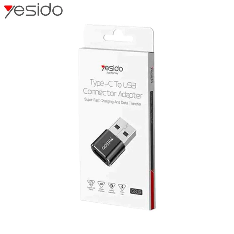 Adaptateur OTG Type-C Femelle vers USB Mâle Yesido GS09