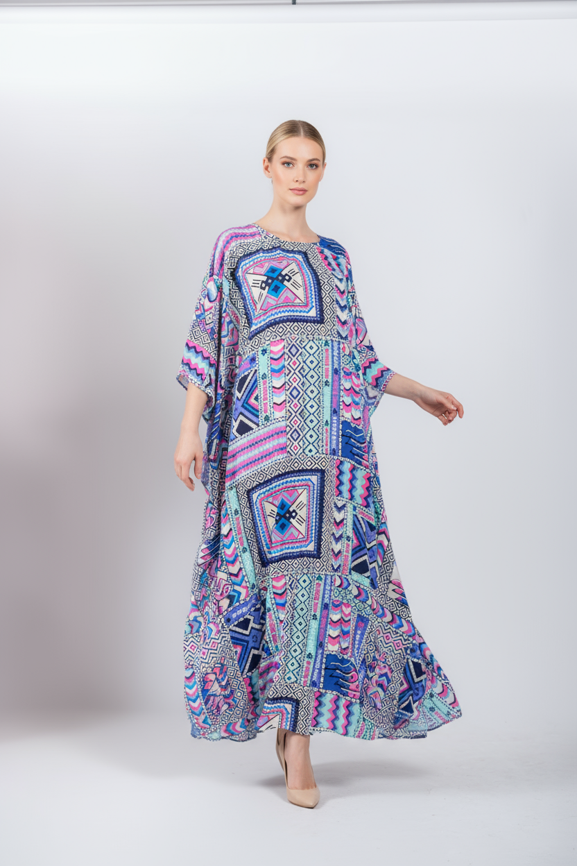 Geometric Pattern Kaftan
