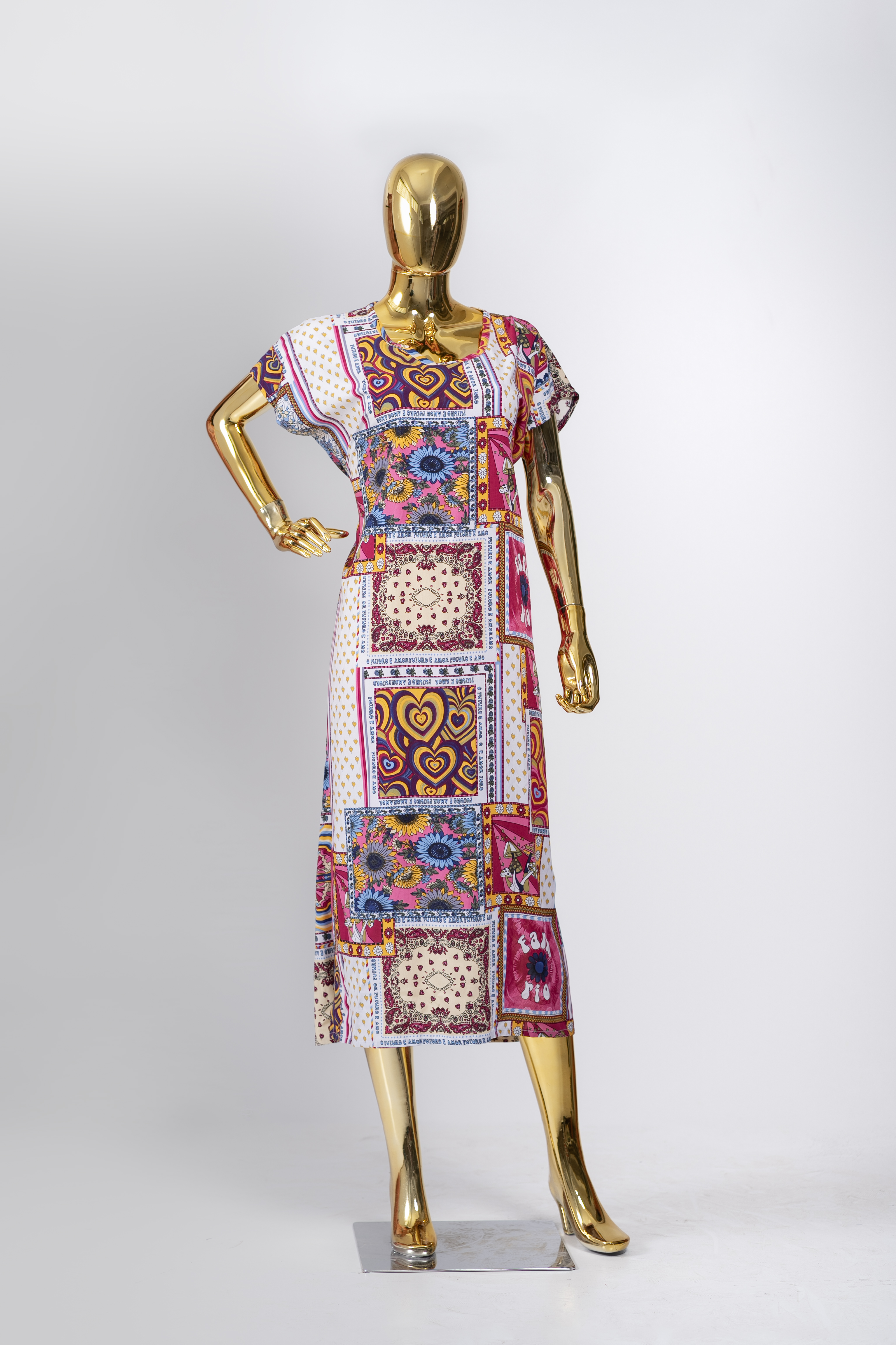 Bohemian Patchwork Maxi Dress