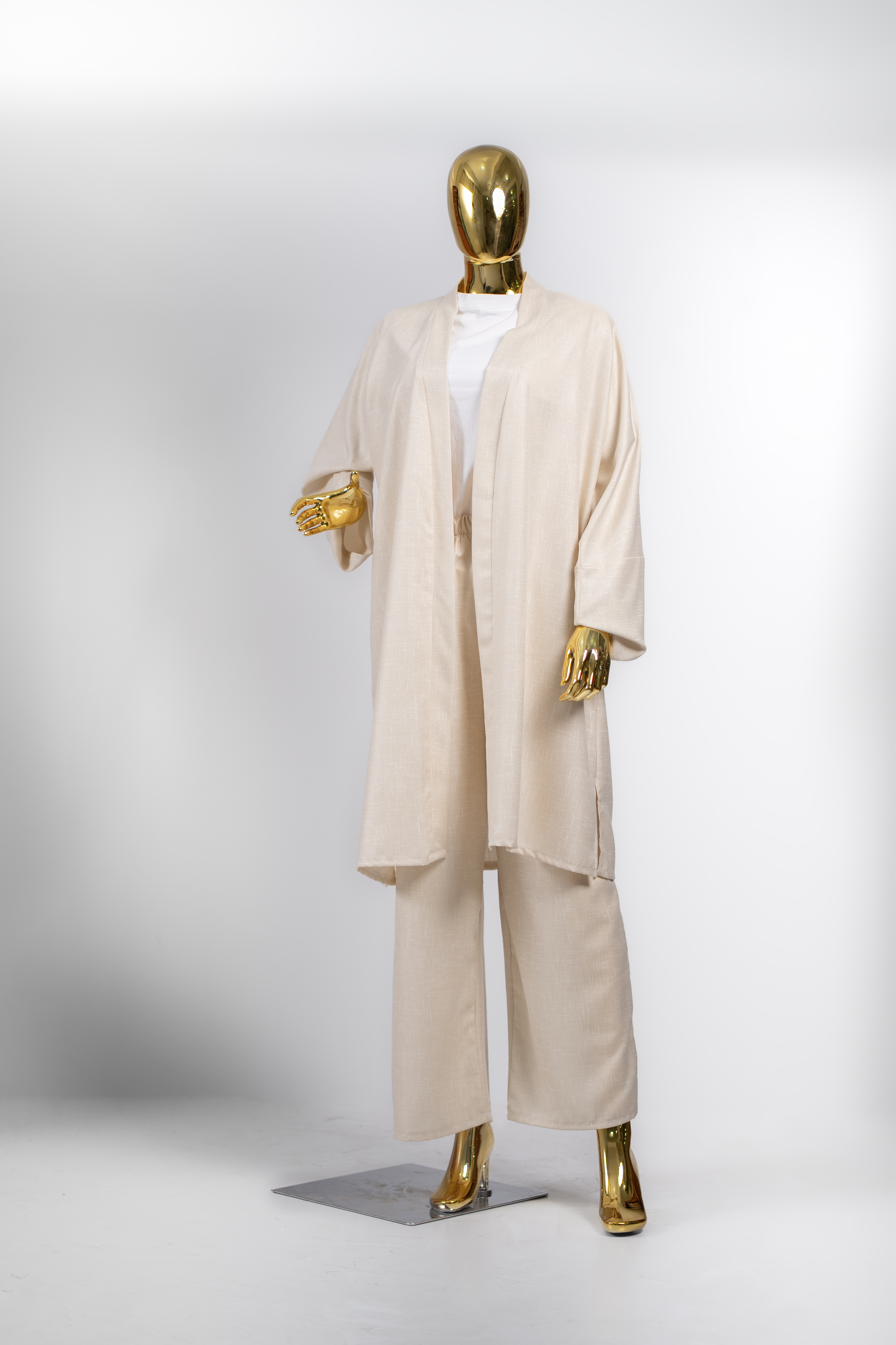 Elegant Cream Pantsuit Set