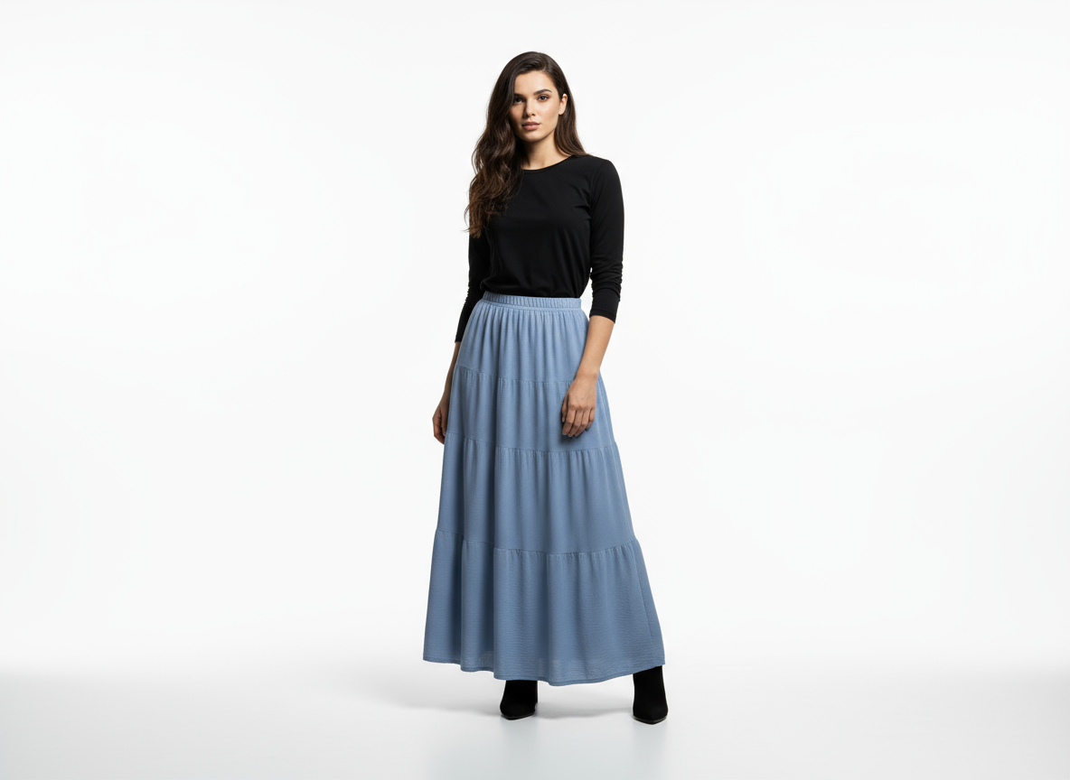Light Blue Maxi Skirt