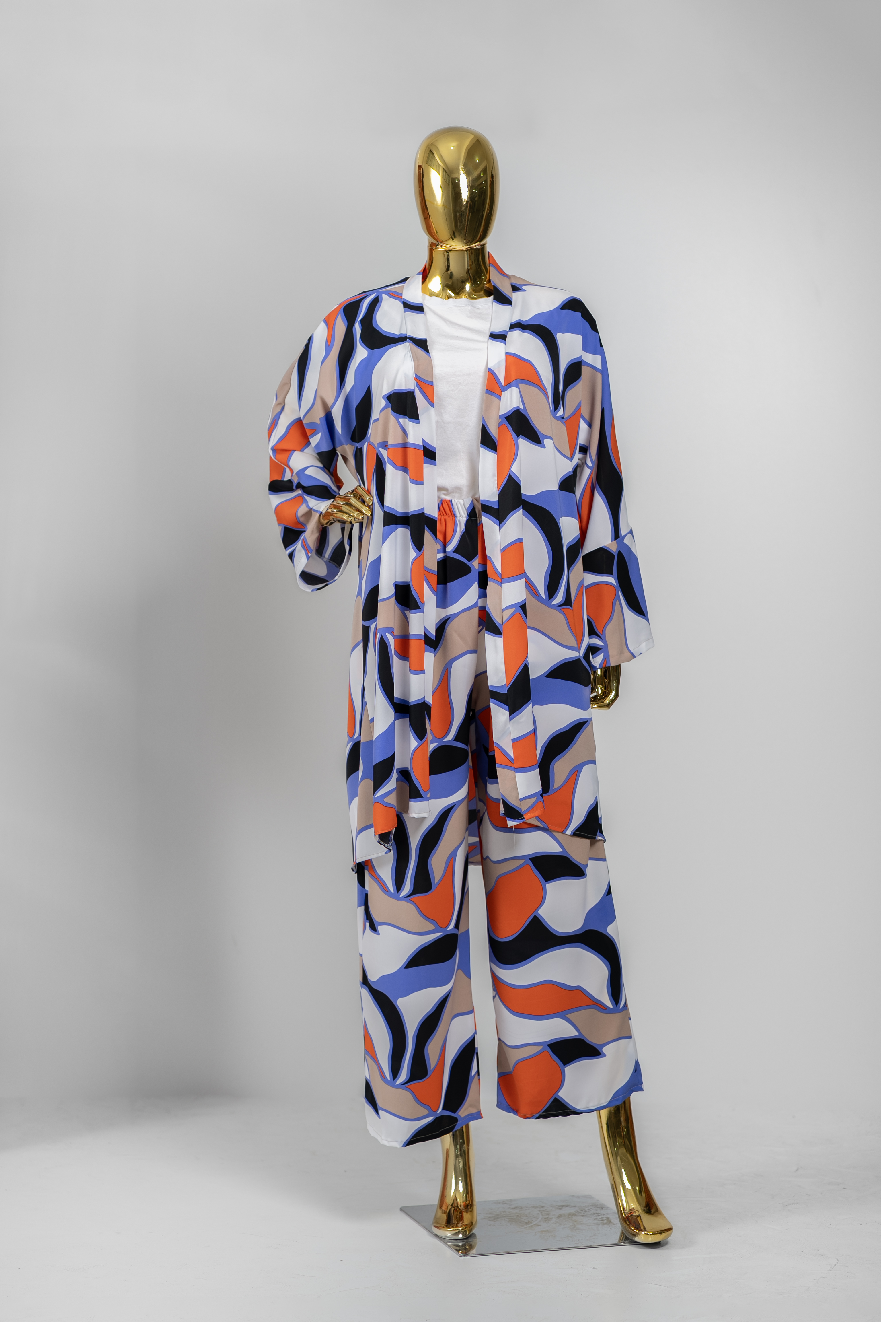Abstract Patterned Women's Pantsuit Set