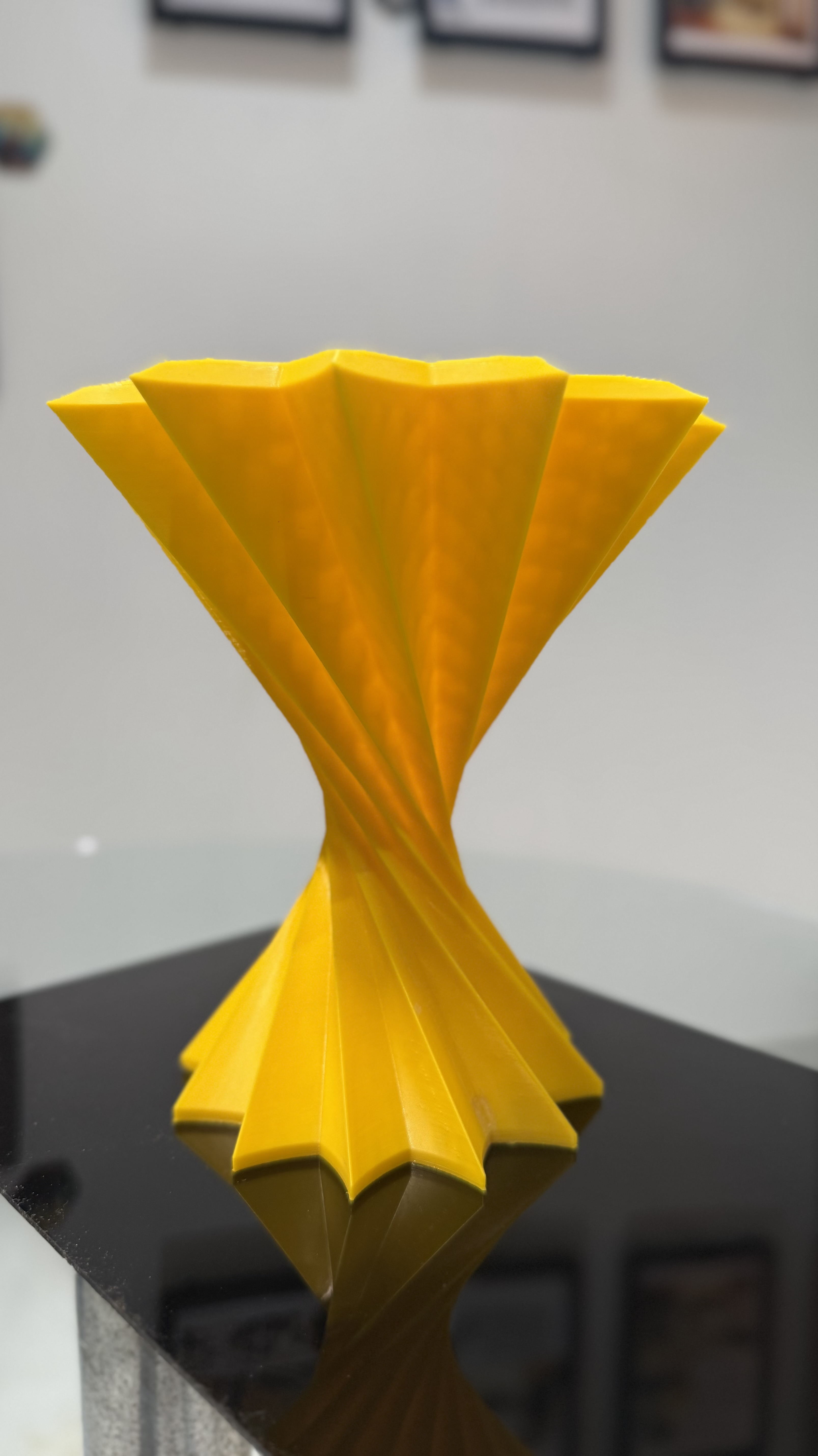 Geometric Yellow Vase