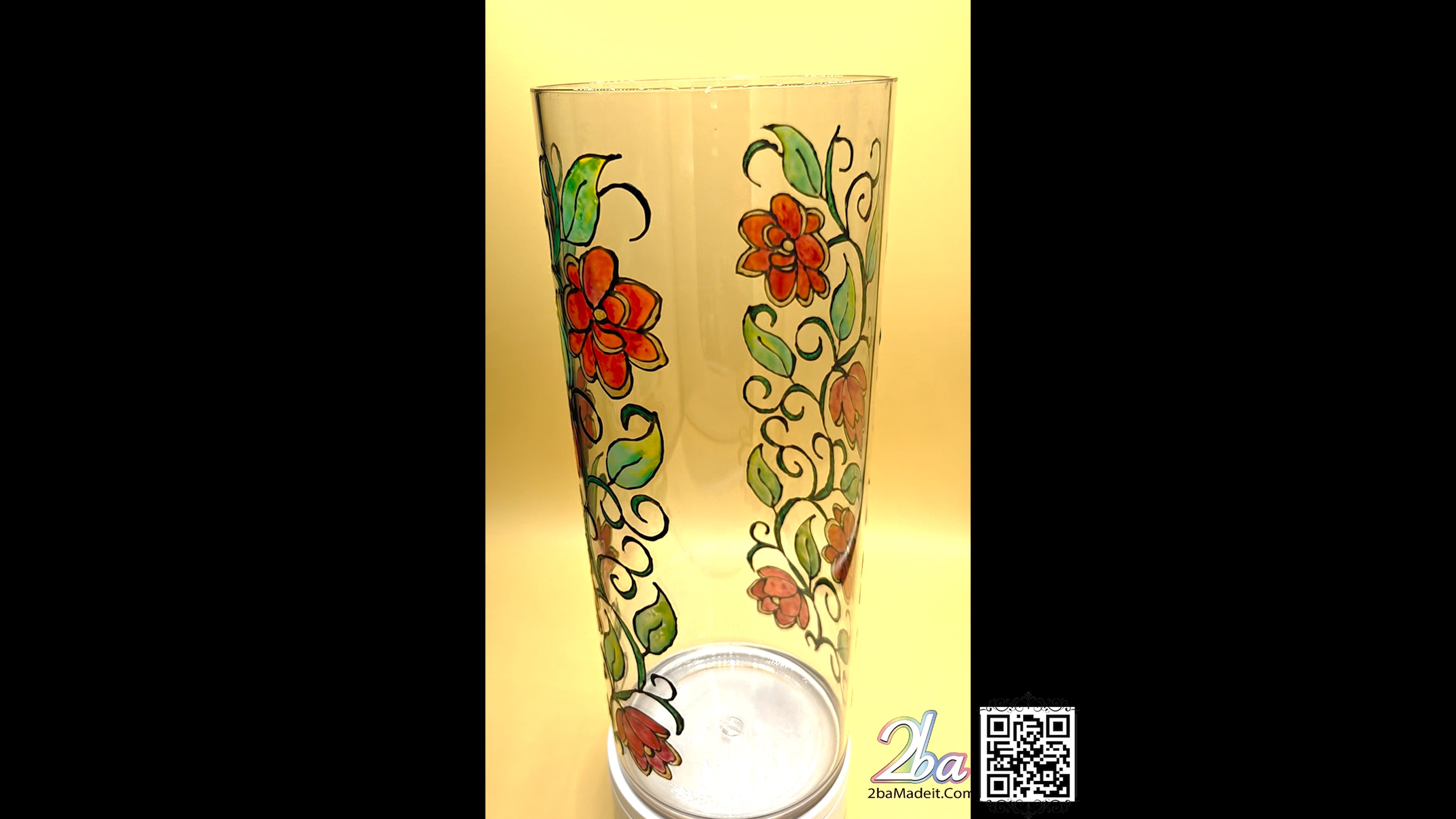 Elegant Handmade Glass Art Vase 3003