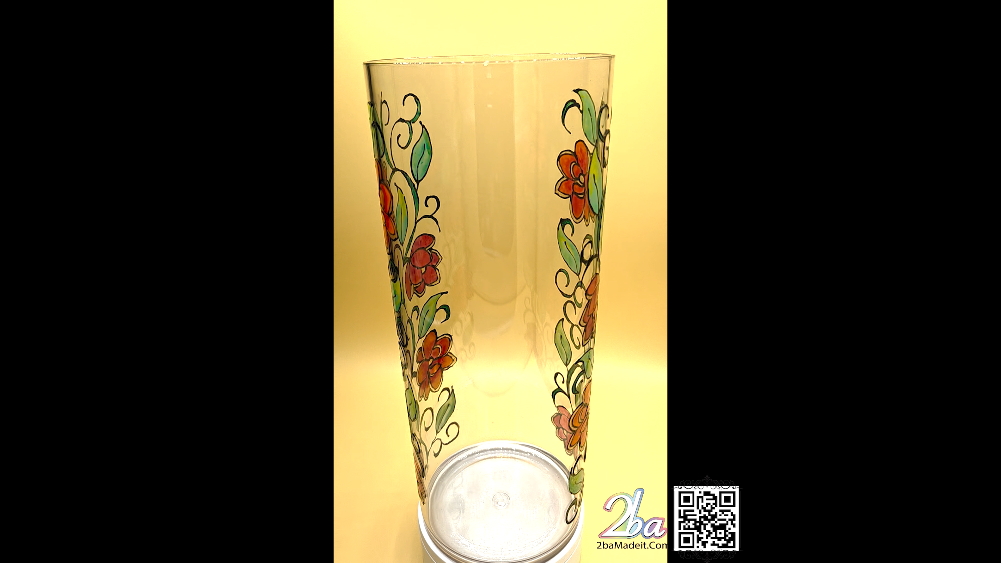 Elegant Handmade Glass Art Vase 3003
