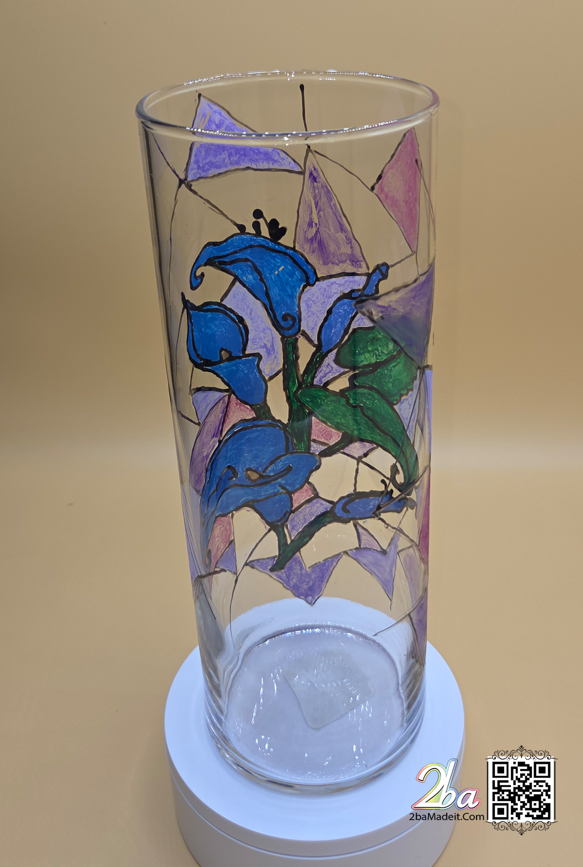 Elegant Handmade Glass Art Vase 7007