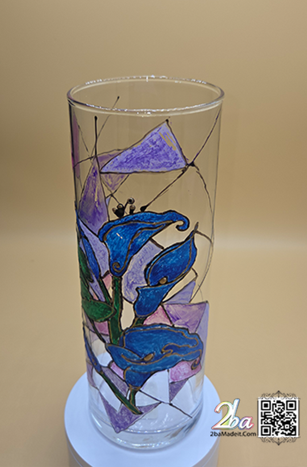 Elegant Handmade Glass Art Vase 7007