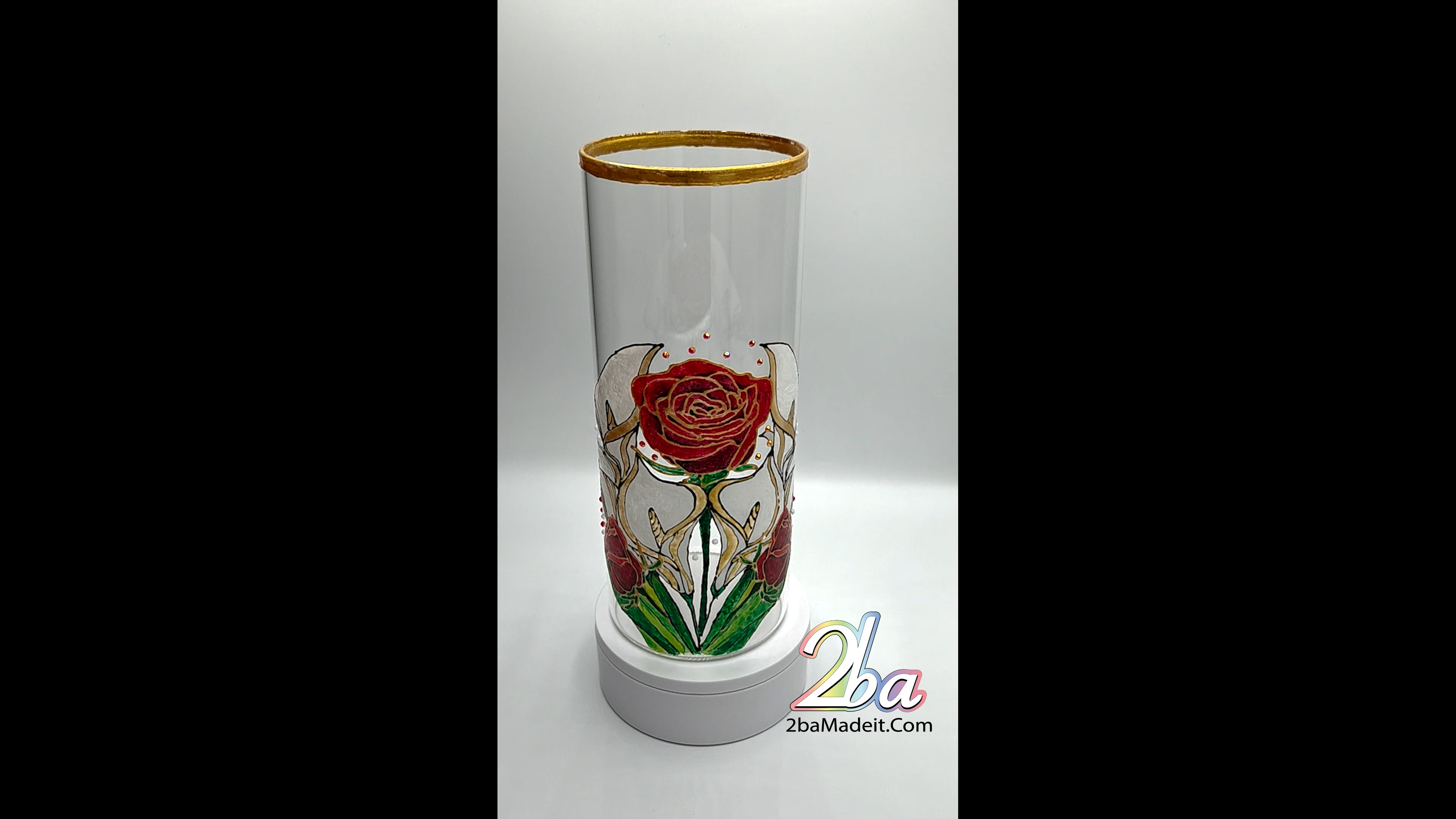 Elegant Handmade Glass Art Vase 110011