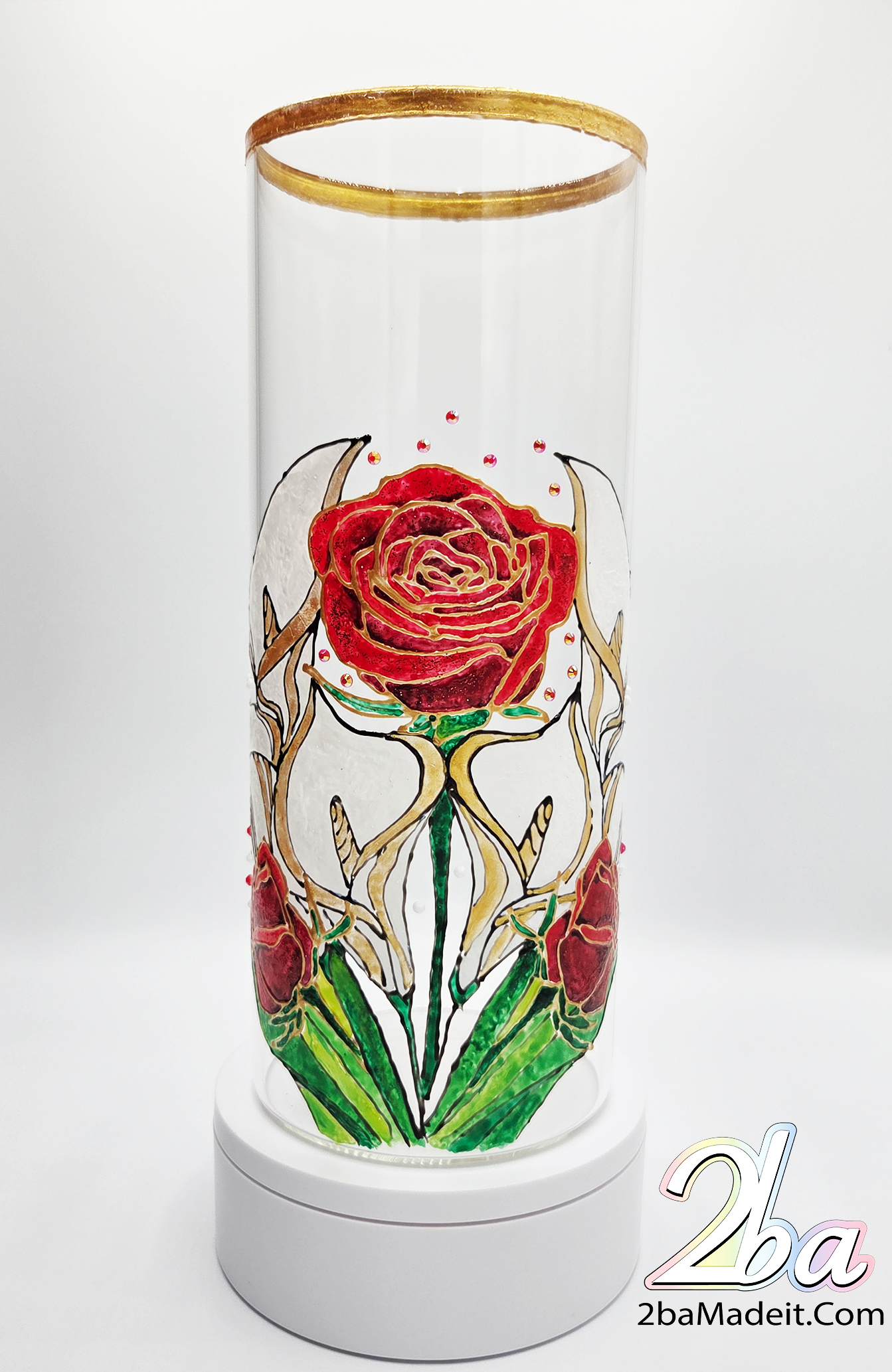 Elegant Handmade Glass Art Vase 110011