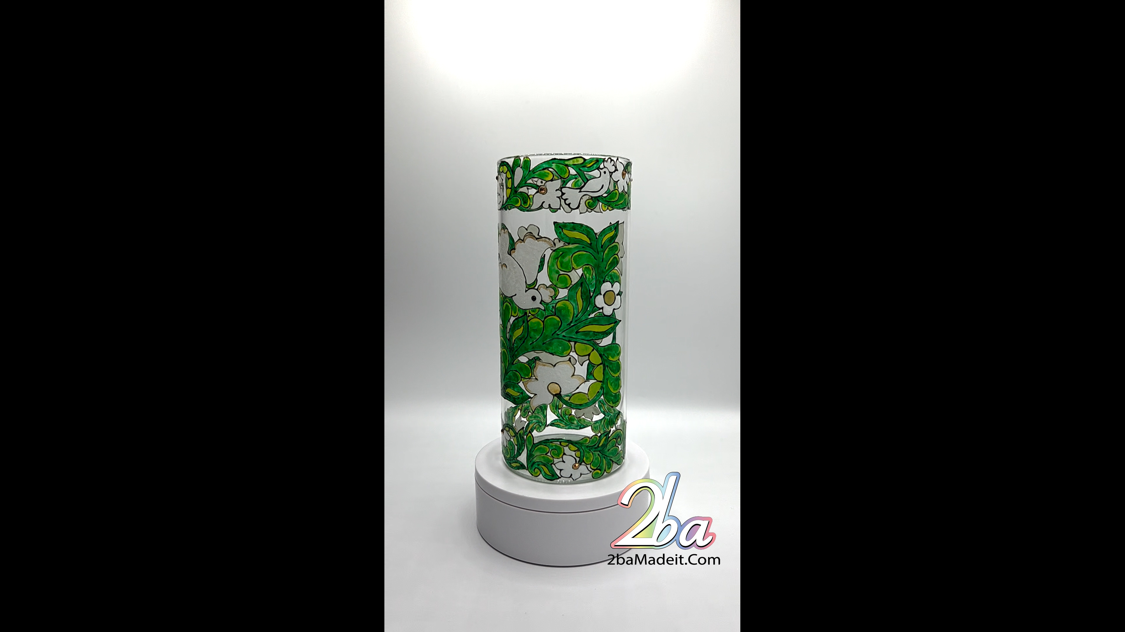 Elegant Handmade Glass Art Vase 2002