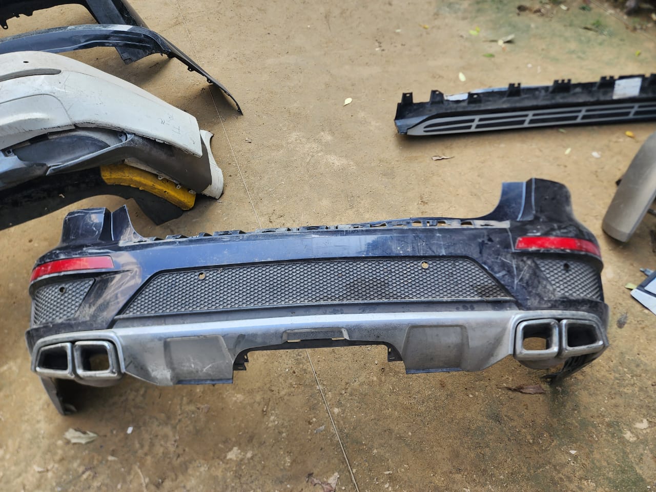 Rear Bumper with Dual Exhaust Outlets