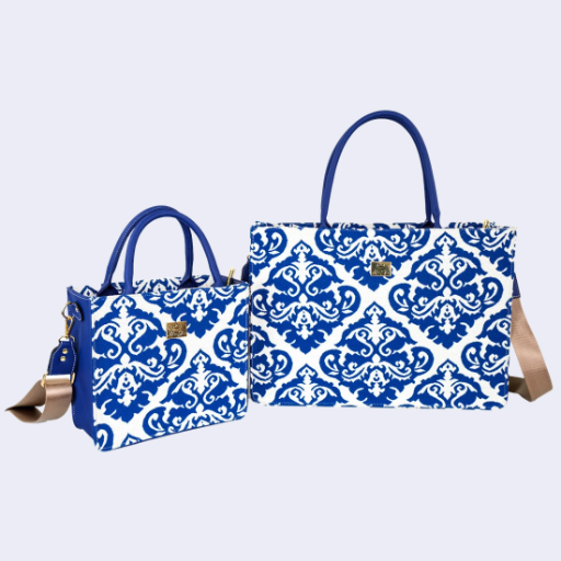 ΤΣΑΝΤΑ LITTLE STAR DAMASK BLUE