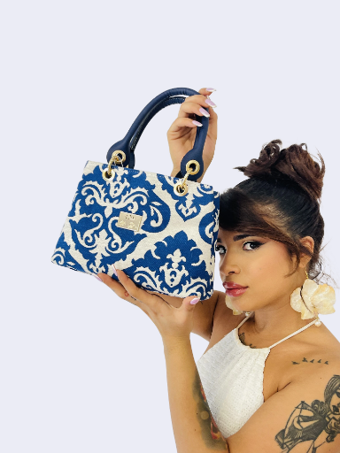 ΤΣΑΝΤΑ LITTLE STAR DAMASK BLUE