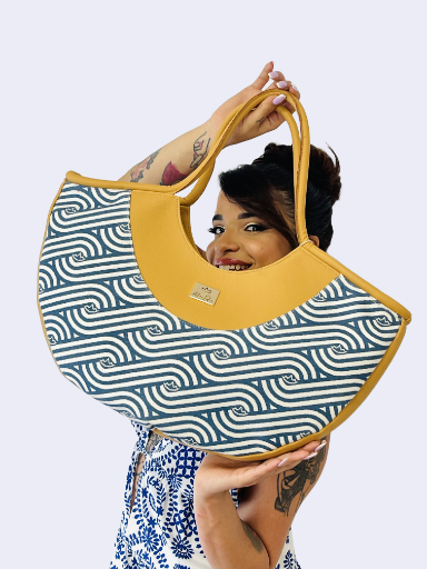 ΤΣΑΝΤΑ SHOPPER KYMA PETROL