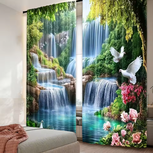 Scenic Waterfall Curtains