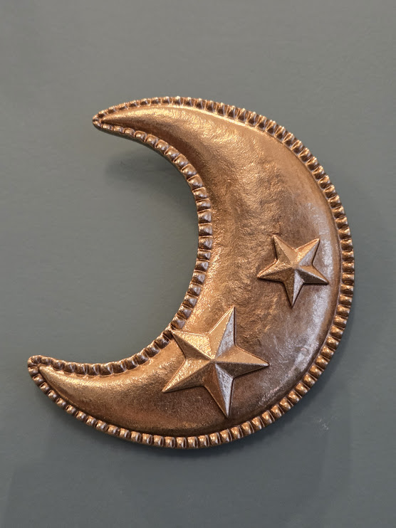 DECO MURALE LUNE DOREE 12X12CM