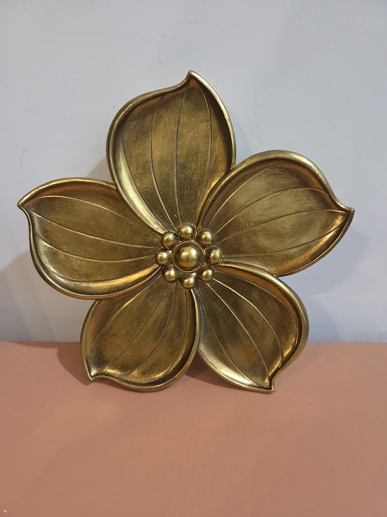 DÉCO MURALE FLEUR DORÉ 20.5CM