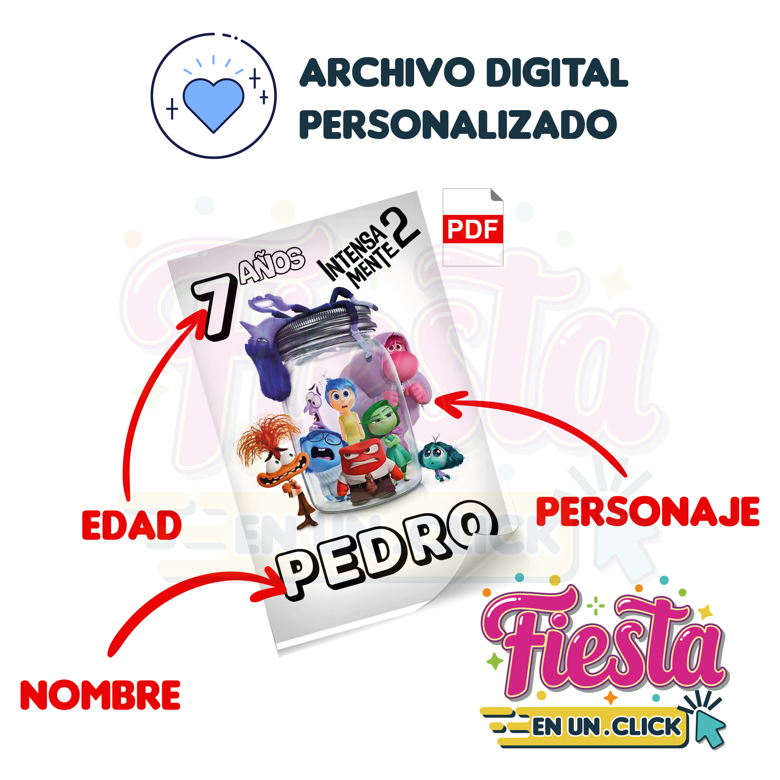 PDF Librito para Colorear - Diseño Intensamente