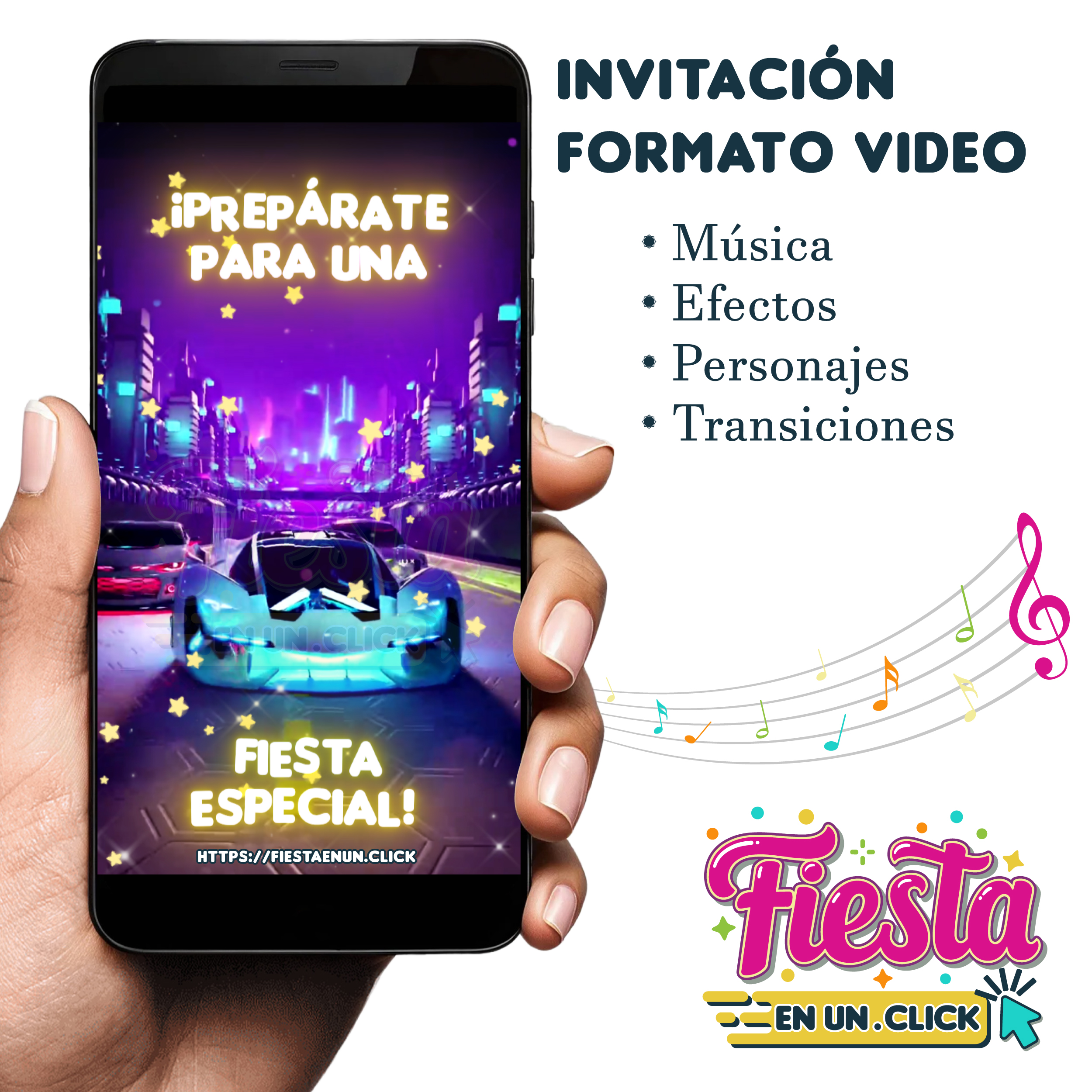 Invitación Video Hot Wheels