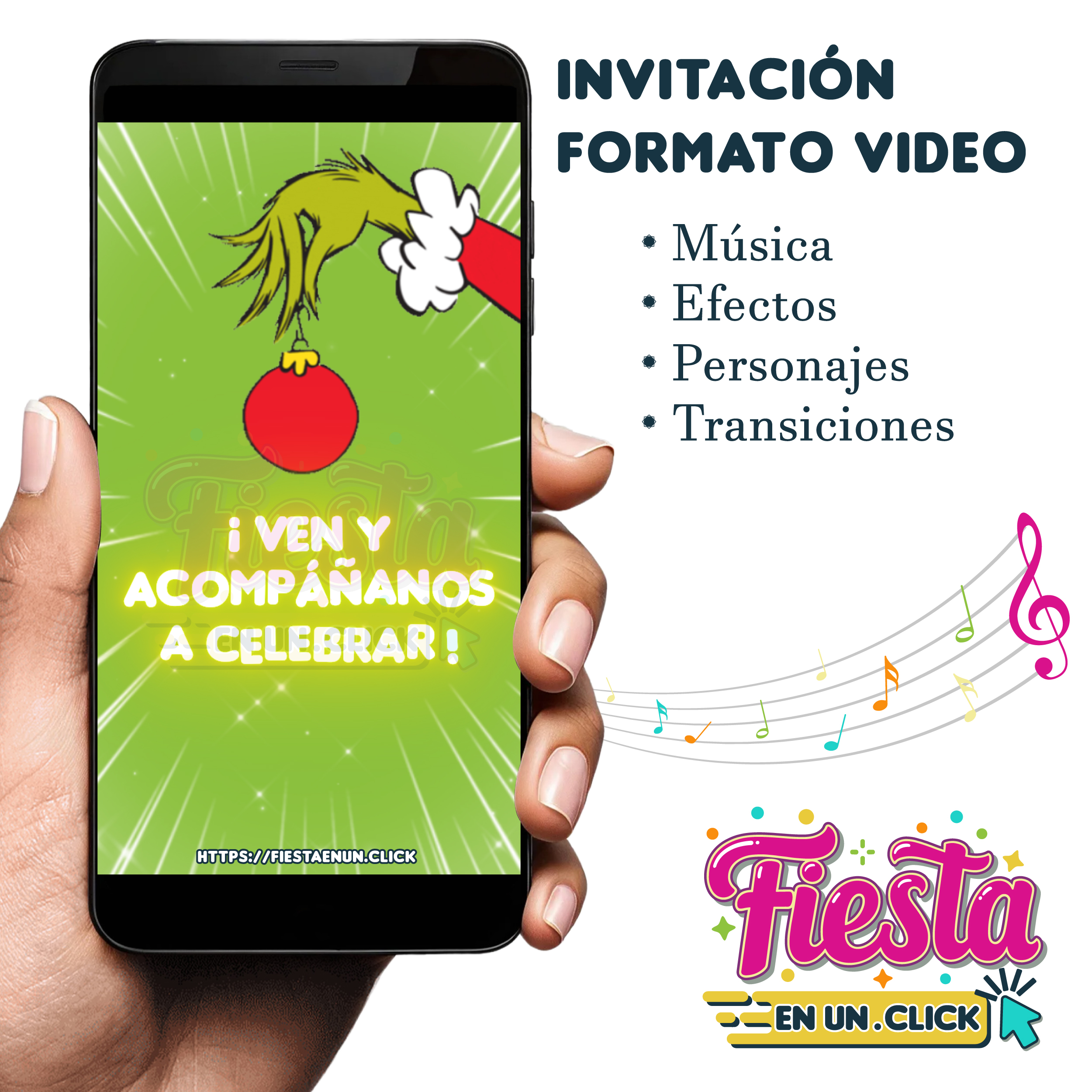 Invitación Video Mr. Grinch