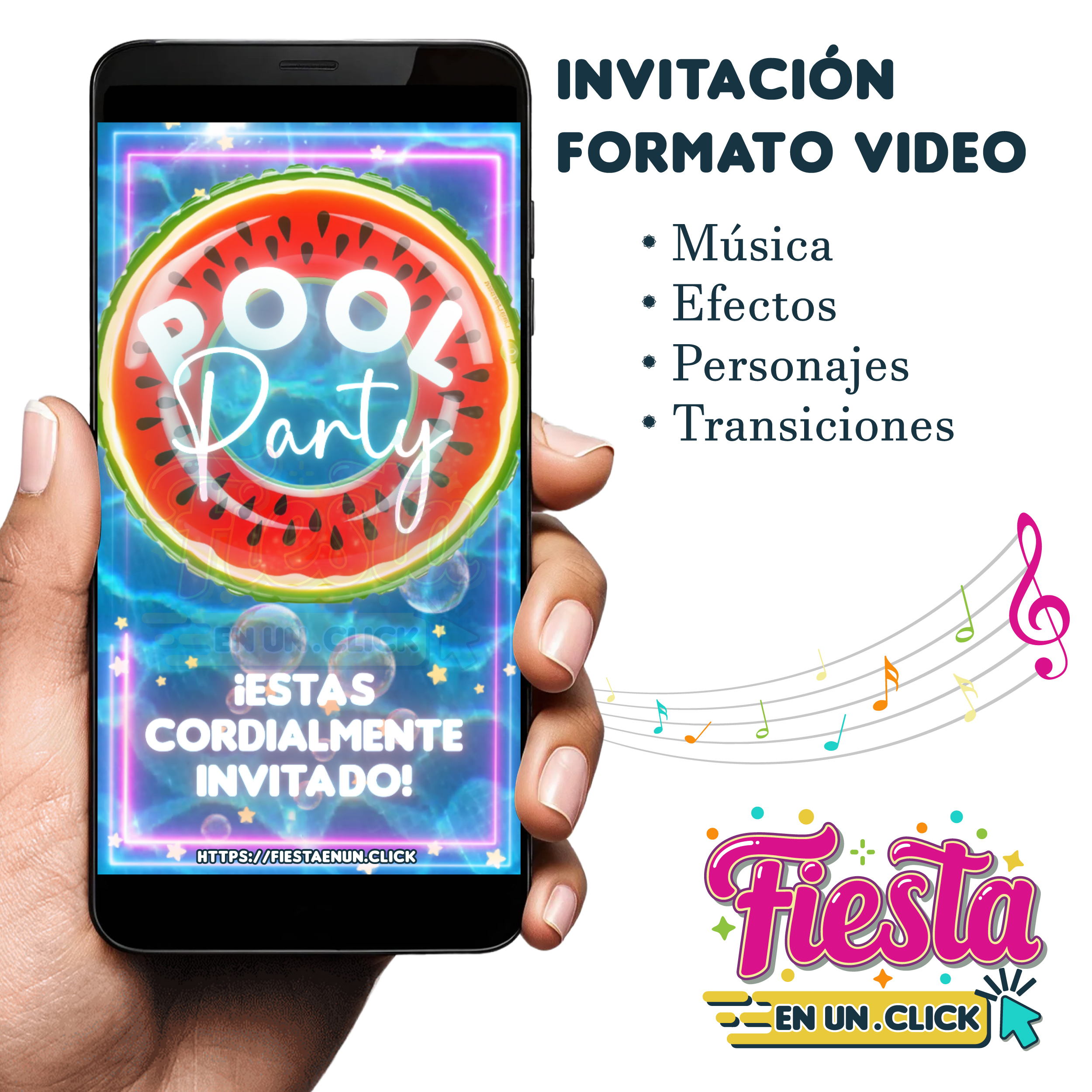 Invitación Video Pool Party