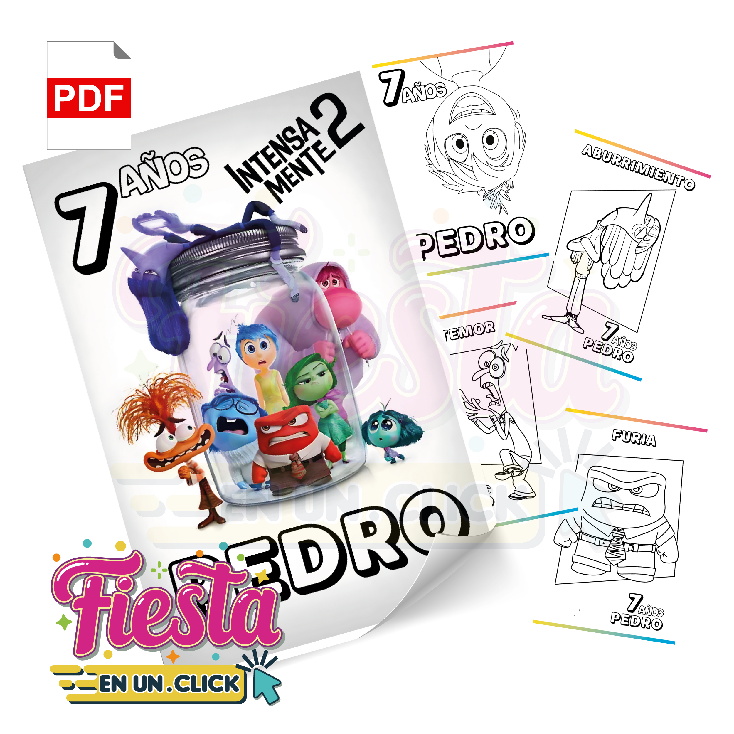 PDF Librito para Colorear - Diseño Intensamente