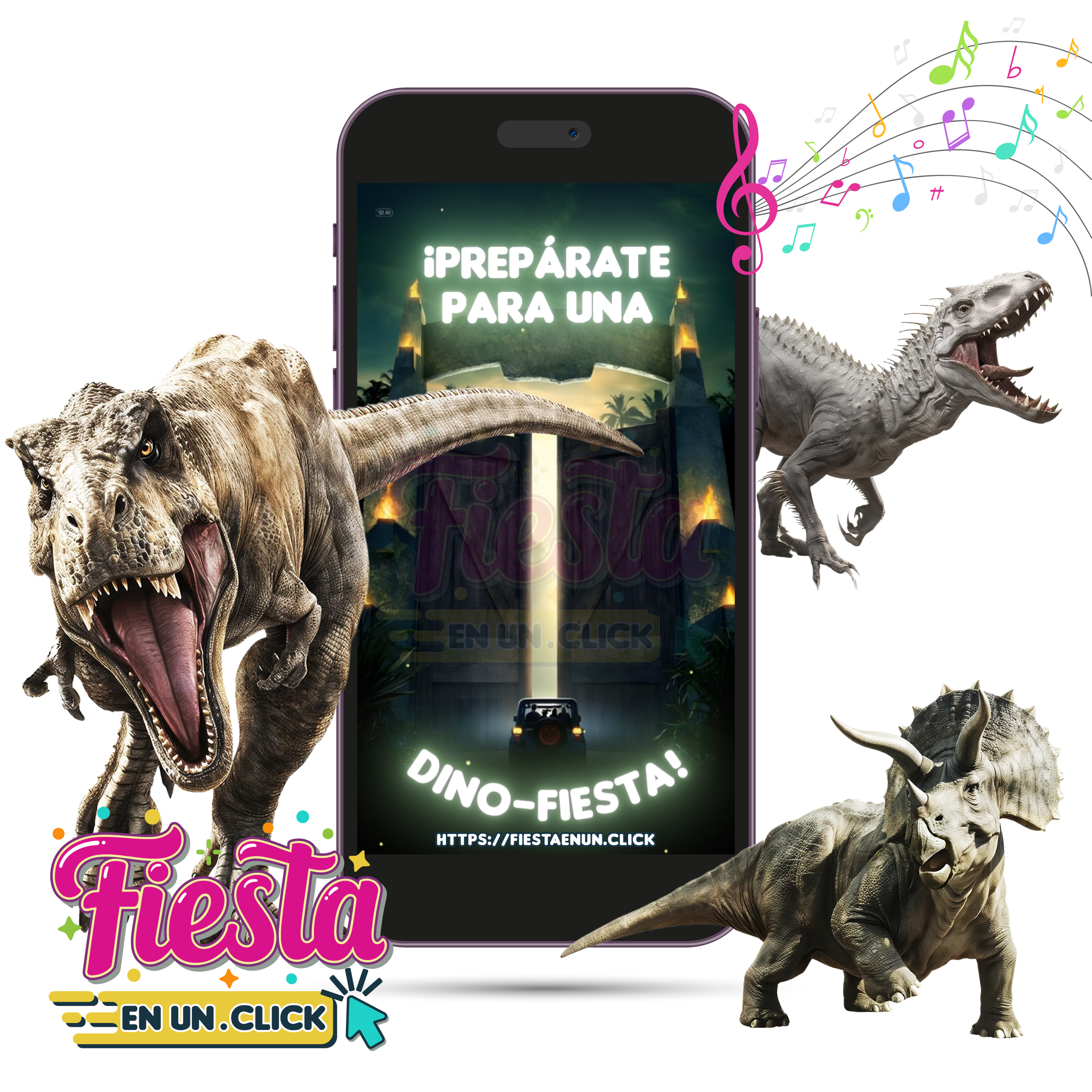 Invitación Video Dinosaurios