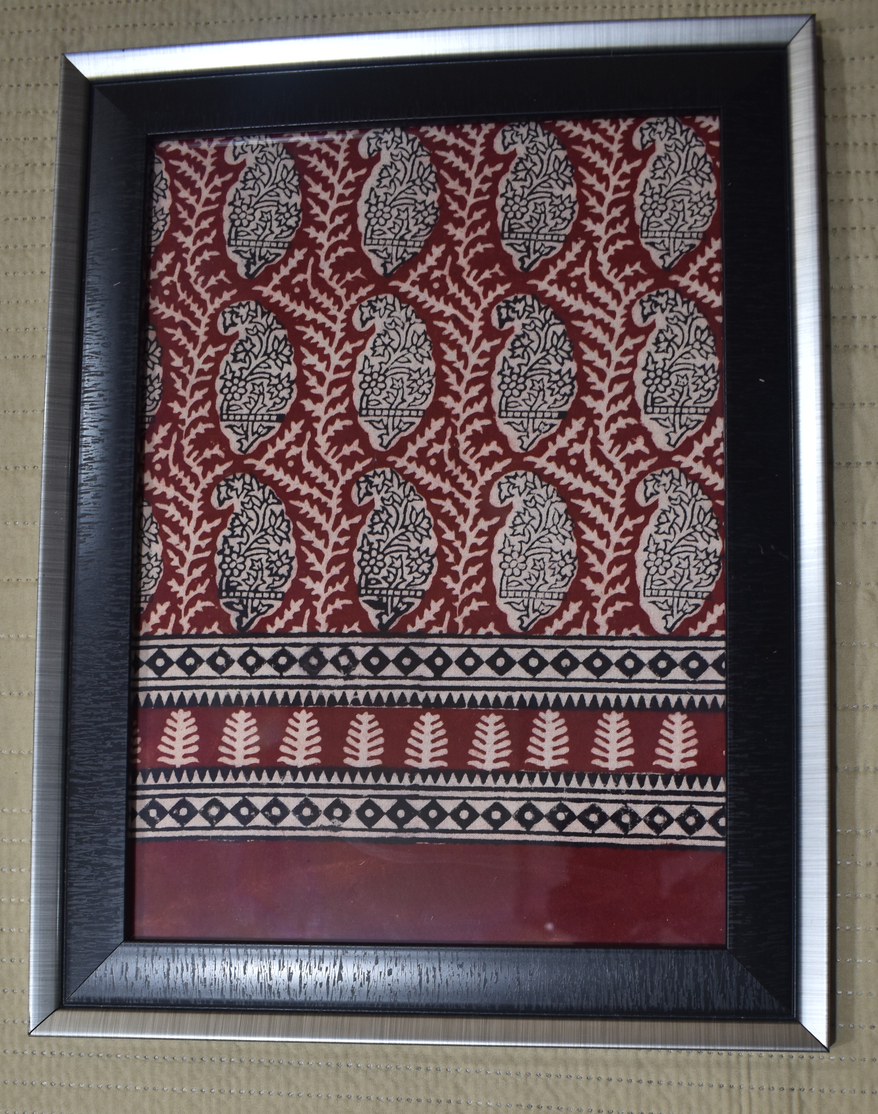 Handcrafted Textile Art Frame
