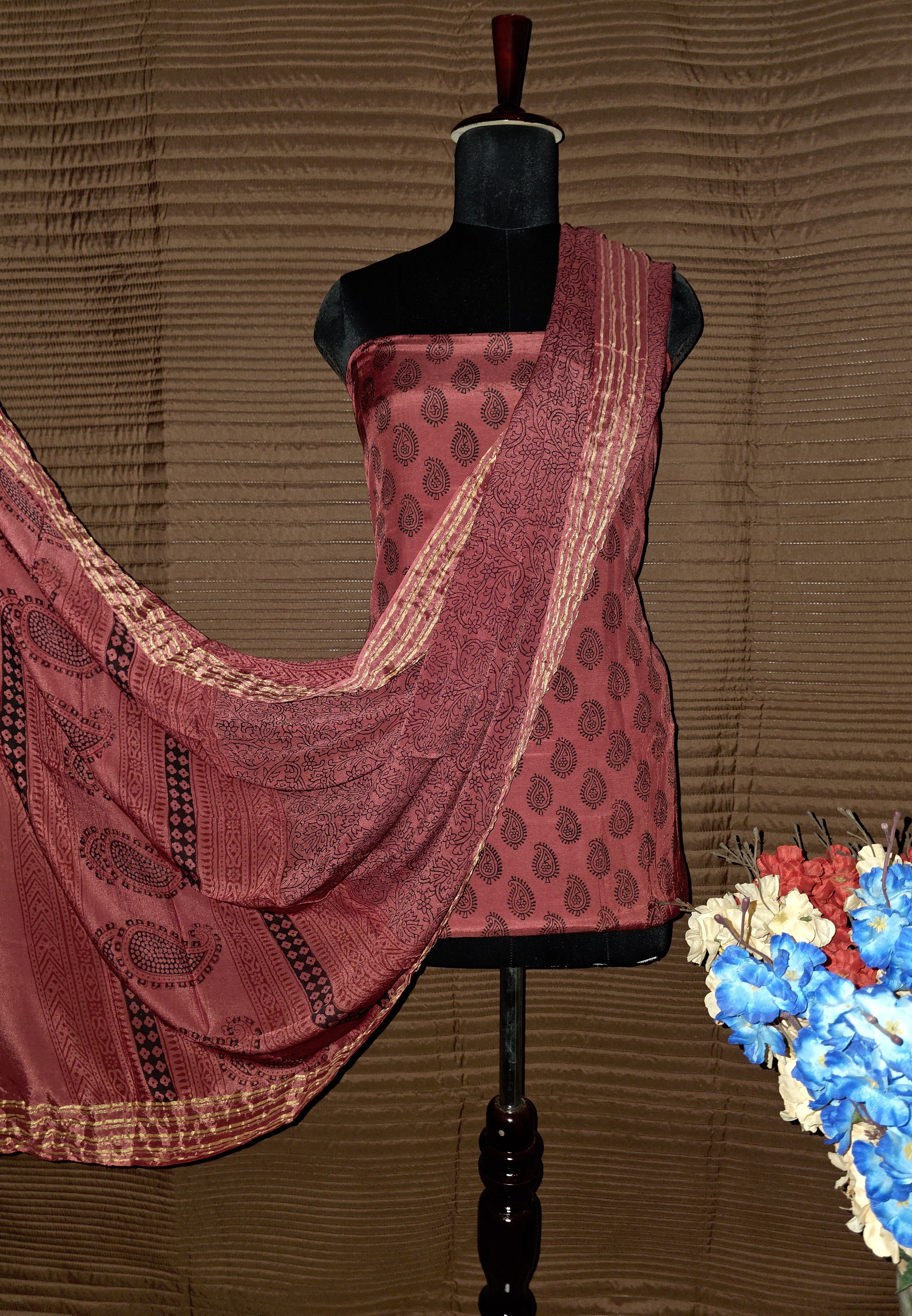 Shantoon Suit with Chinnon Dupatta – 2.5 Meter Each