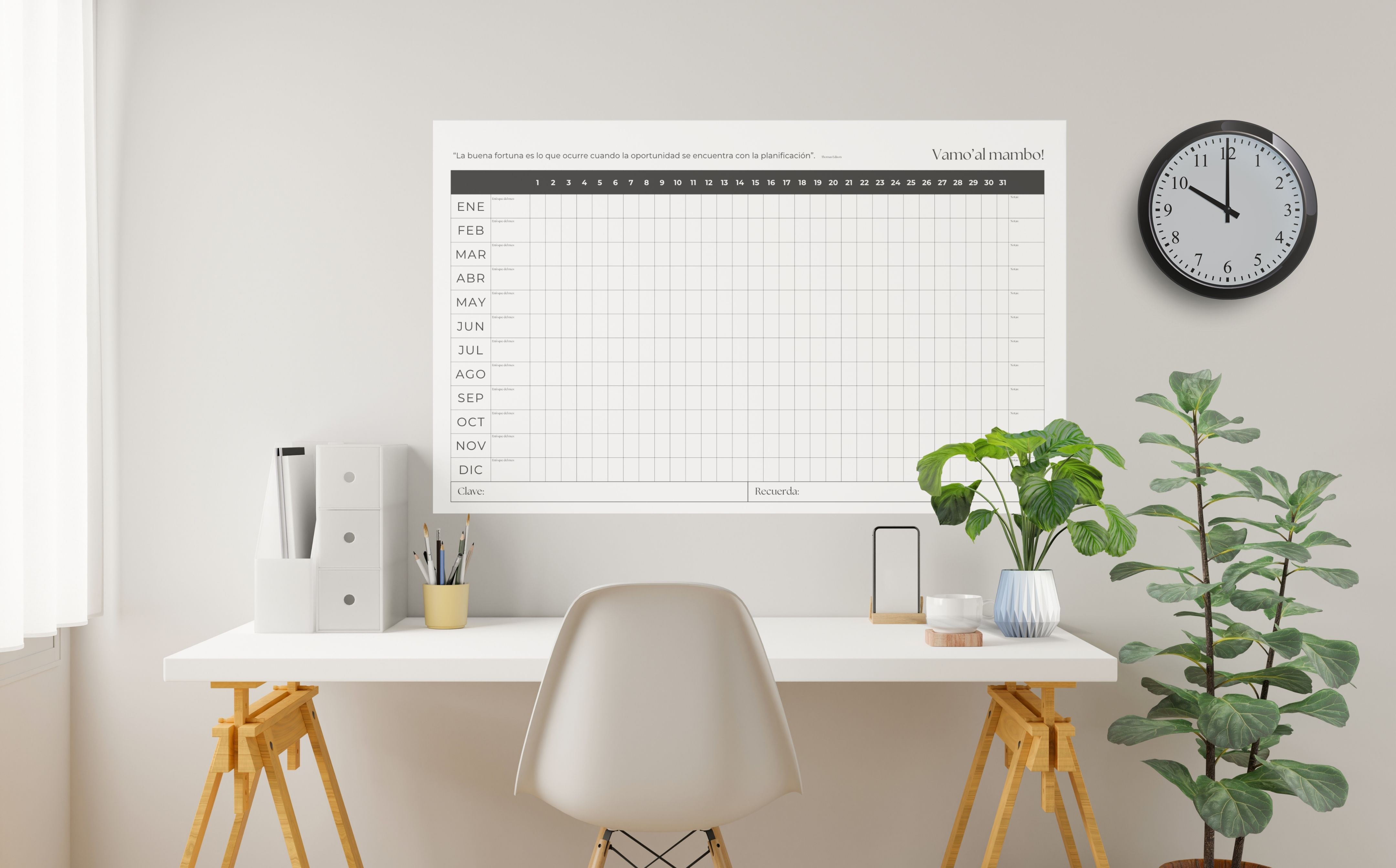 Wall Year Calendar - Digital Download