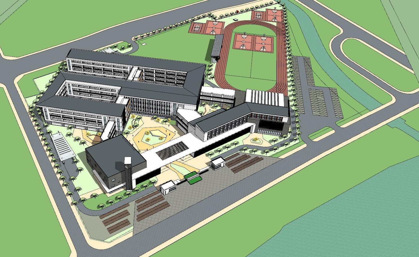 School campus model 07