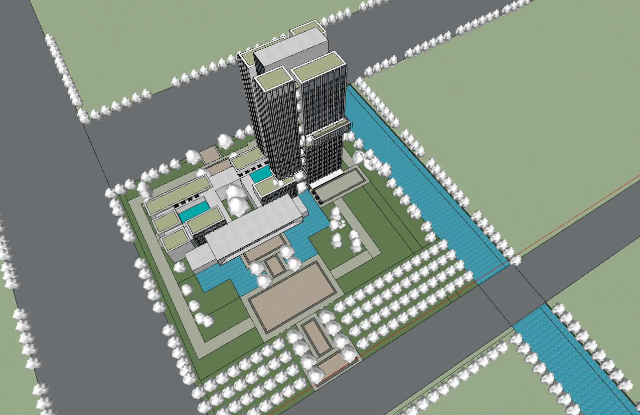 Modern Commercial Building Complex