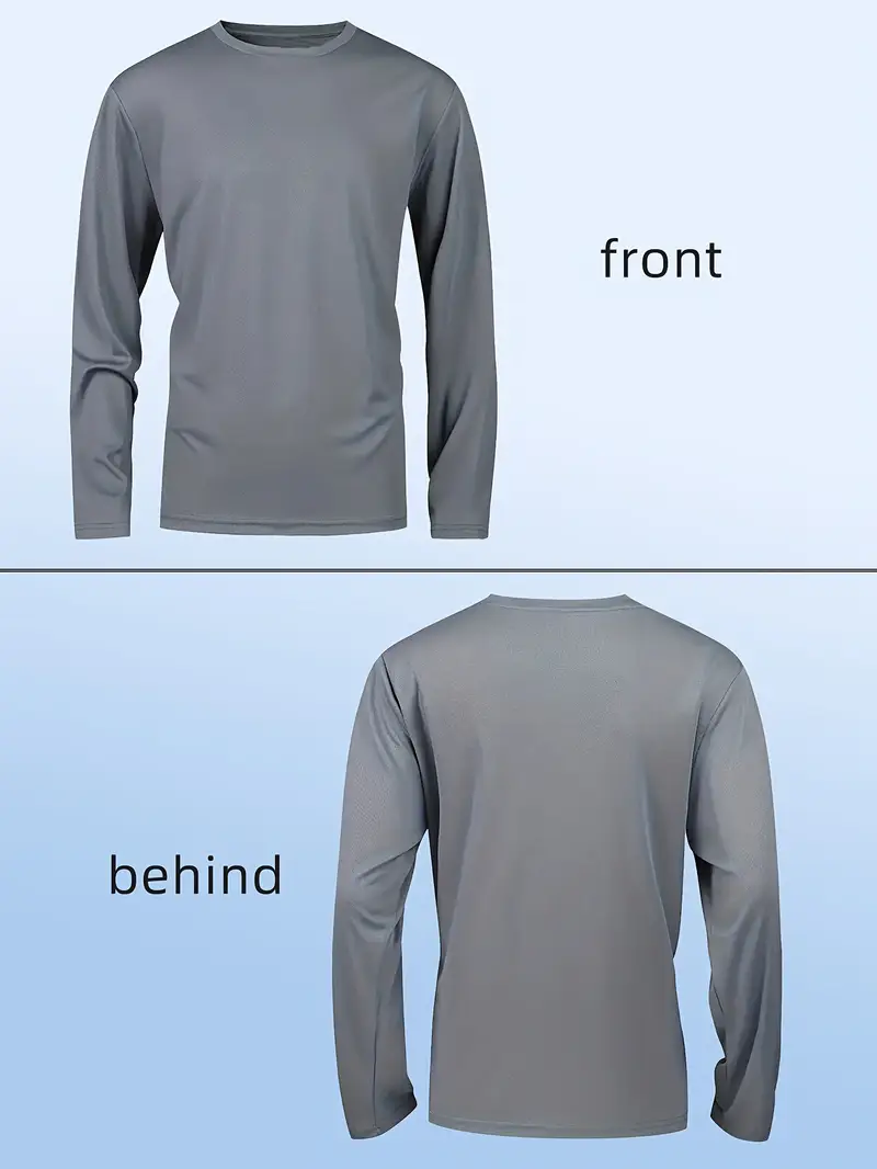 Men's Long Sleeve Gray T-Shirt