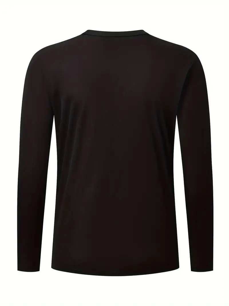 Men's Black Long Sleeve T-Shirt