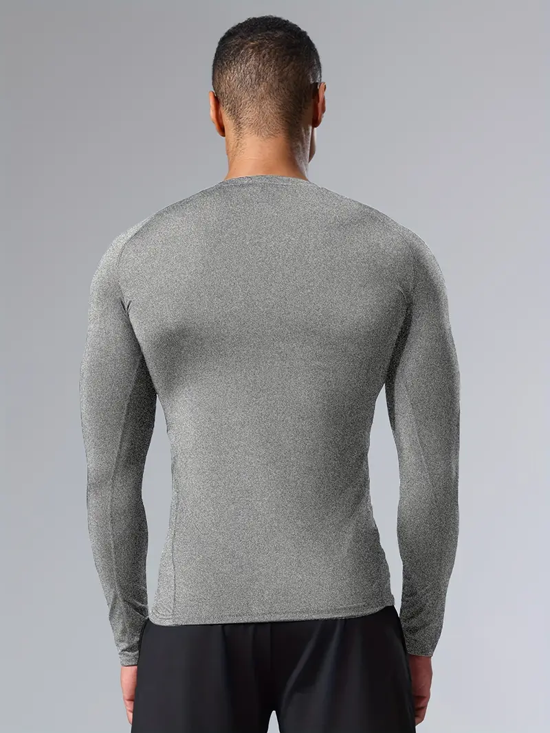 Men's Long Sleeve Gray T-Shirt