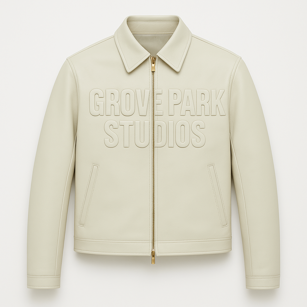 Cream Leather Archive Jacket