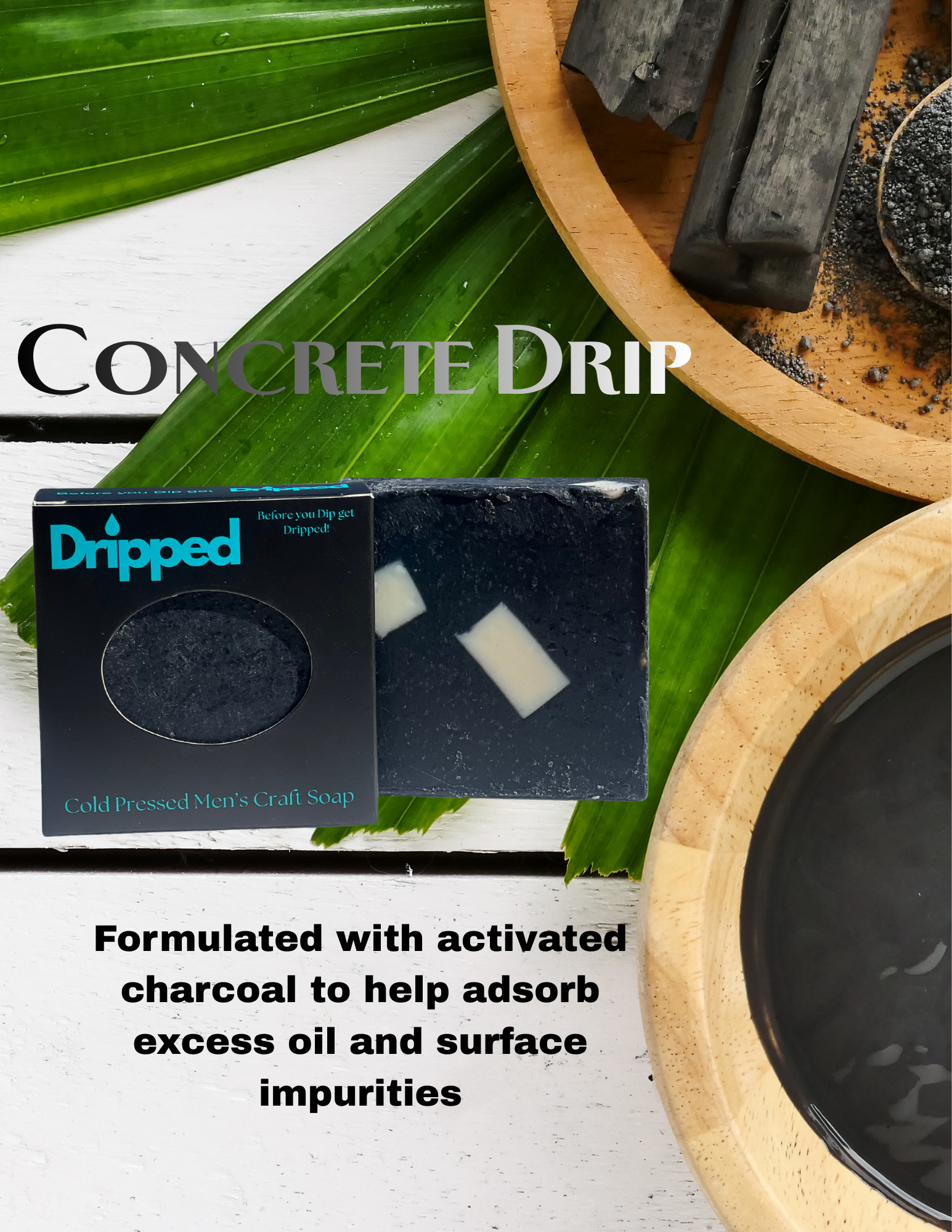Concrete Drip Cold Pressed Men's Craft Soap