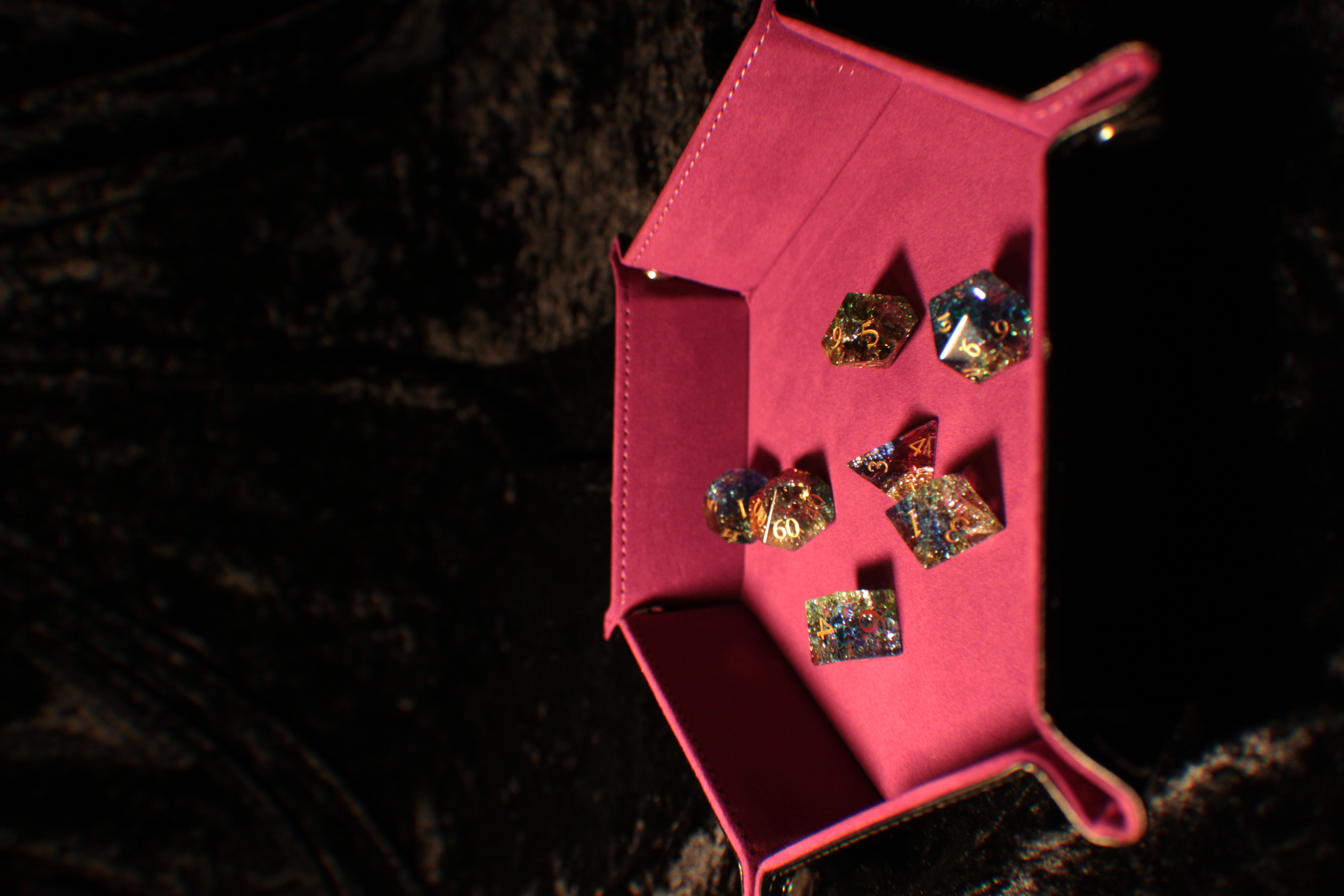 Plum Purple Folding Dice Tray