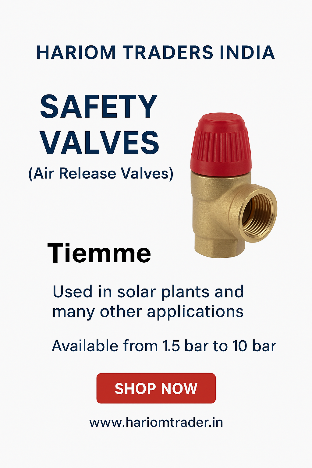 Tiemme Air Release Valve Safety Valves