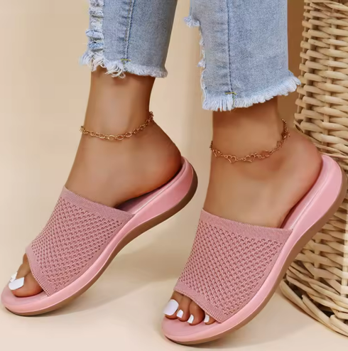Ladies' Pink Slide Sandals